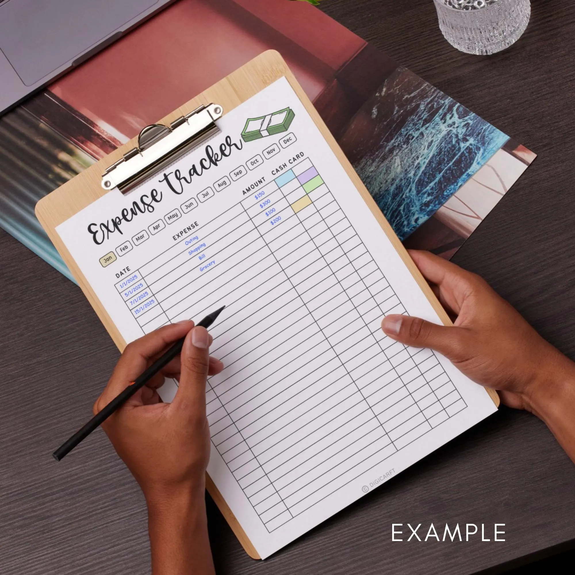 Expense tracker printable,Monthly spending tracker sheet A4,Daily money expense log digital,Budgeting Purchase Log,A5 Bullett journal insert