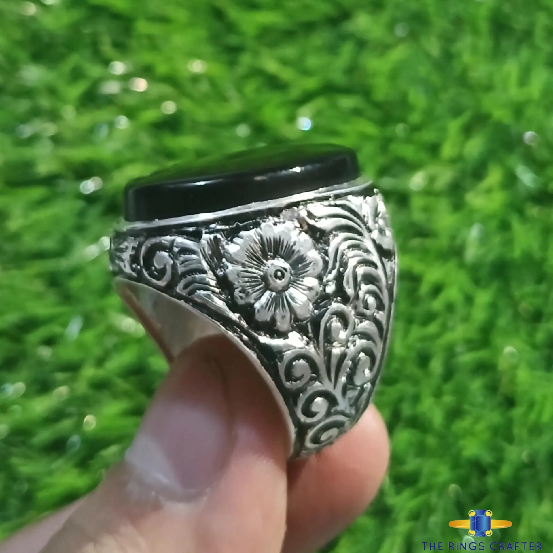 Natural Yemeni Aqeeq Ring Shifat al abad Carnelian Ring Yemeni Blood Agate Stone Ring 925 Silver Handmade Artisan Ring Engraving Art Ring - image 3