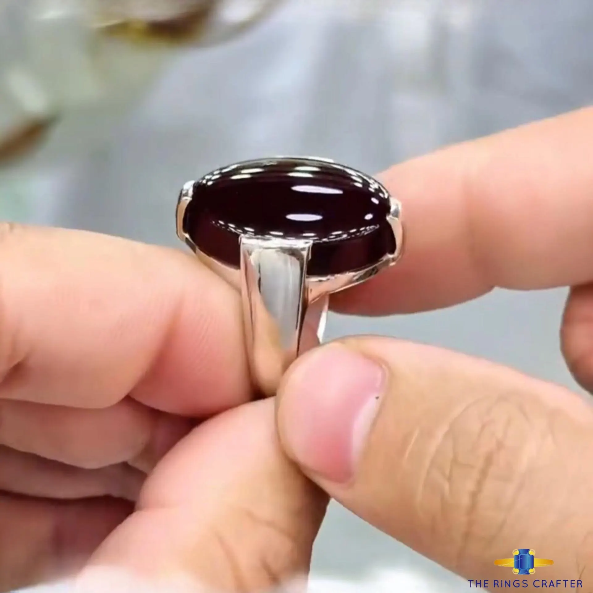 Natural Rare Blood Yemeni Agate Akik Ring Dark Red Carnelian Agate 925 Sterling Silver Handmade Premium Red Yemeni Aqeeq Minimalist Ring - image 3