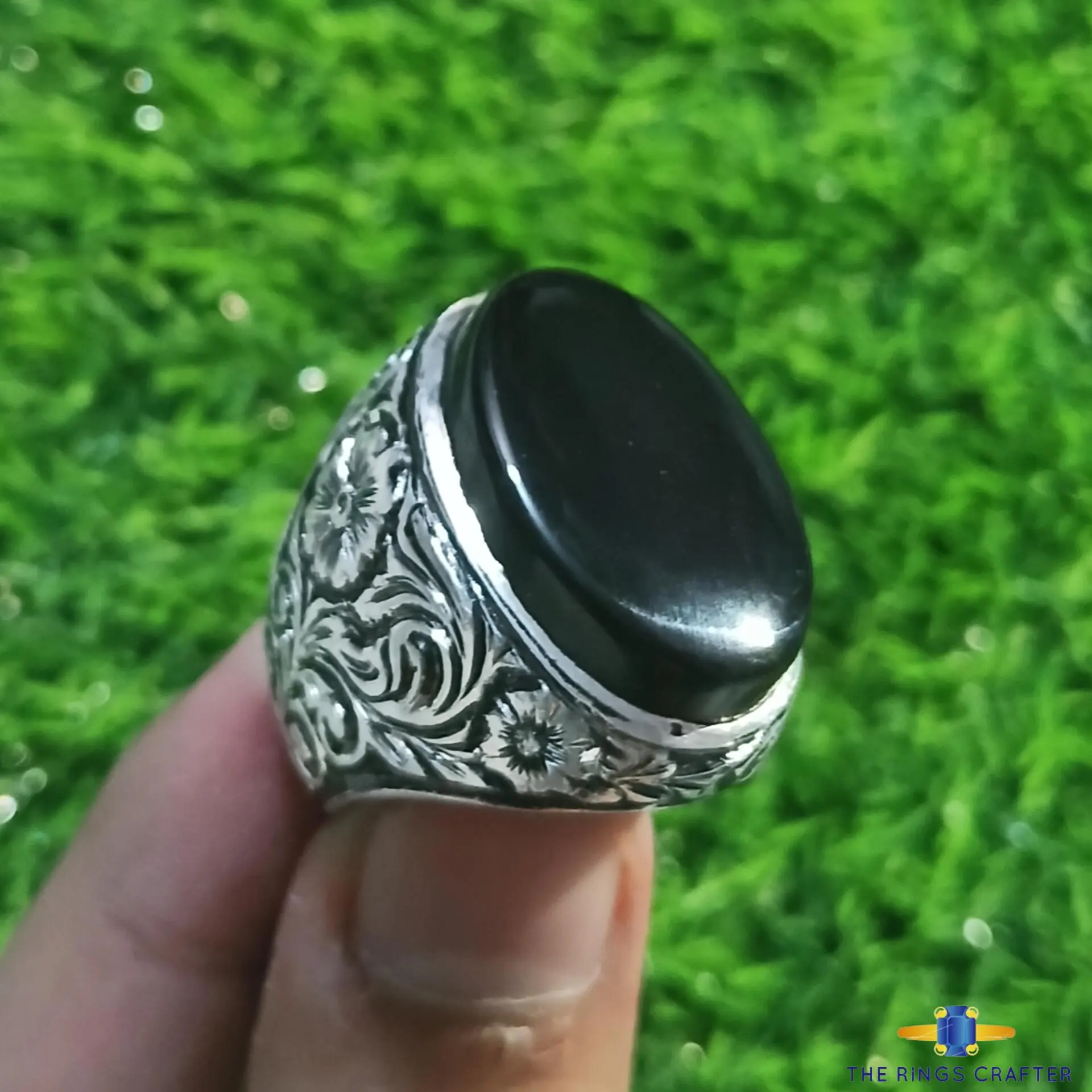 Natural Yemeni Aqeeq Ring Shifat al abad Carnelian Ring Yemeni Blood Agate Stone Ring 925 Silver Handmade Artisan Ring Engraving Art Ring - image 5