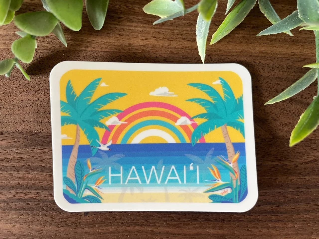 Hawaii Bird of Paradise Rectangular Sticker - Hawaii - image 3