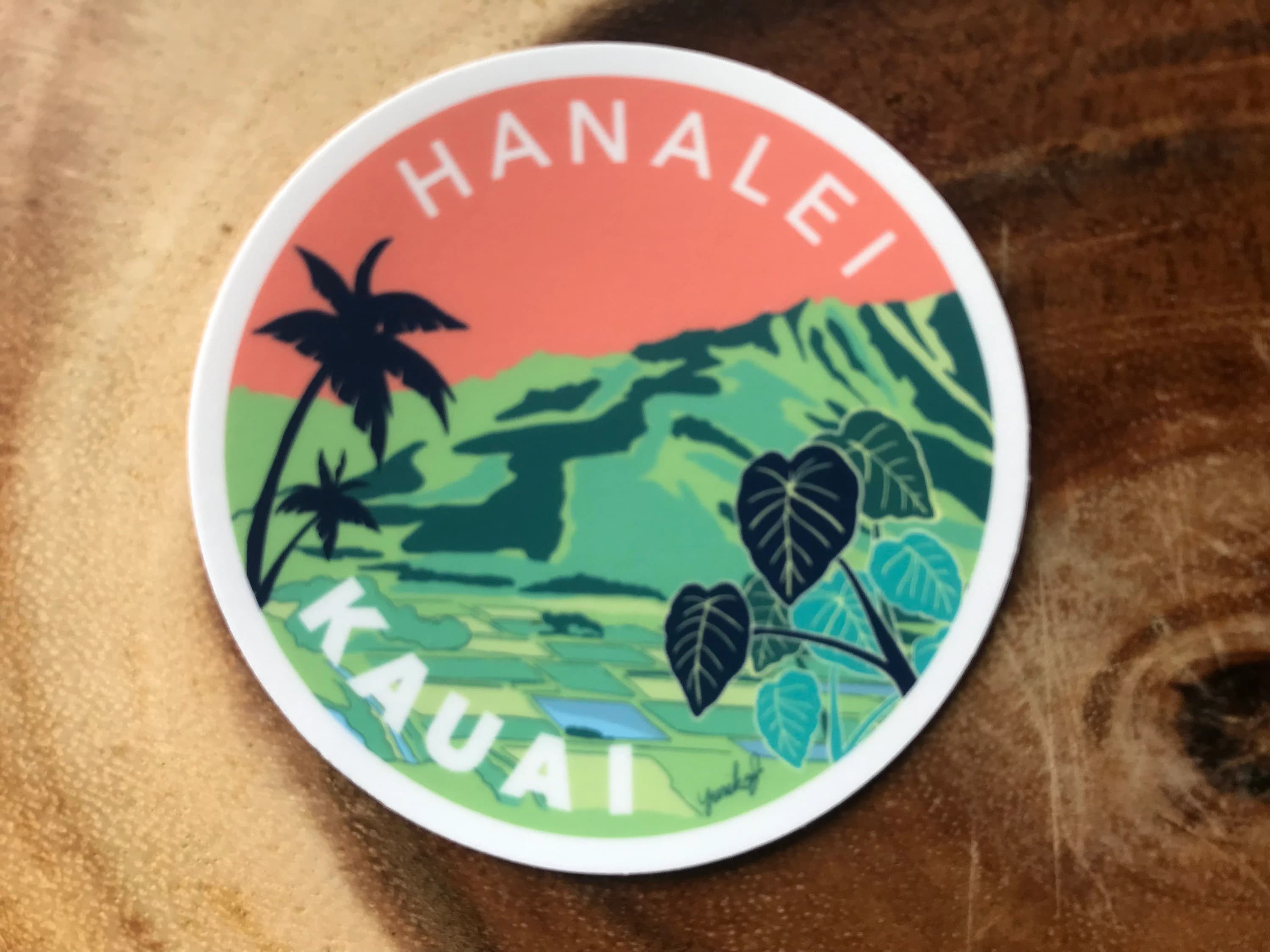 Hanalei Round Sticker - Kauai - image 3