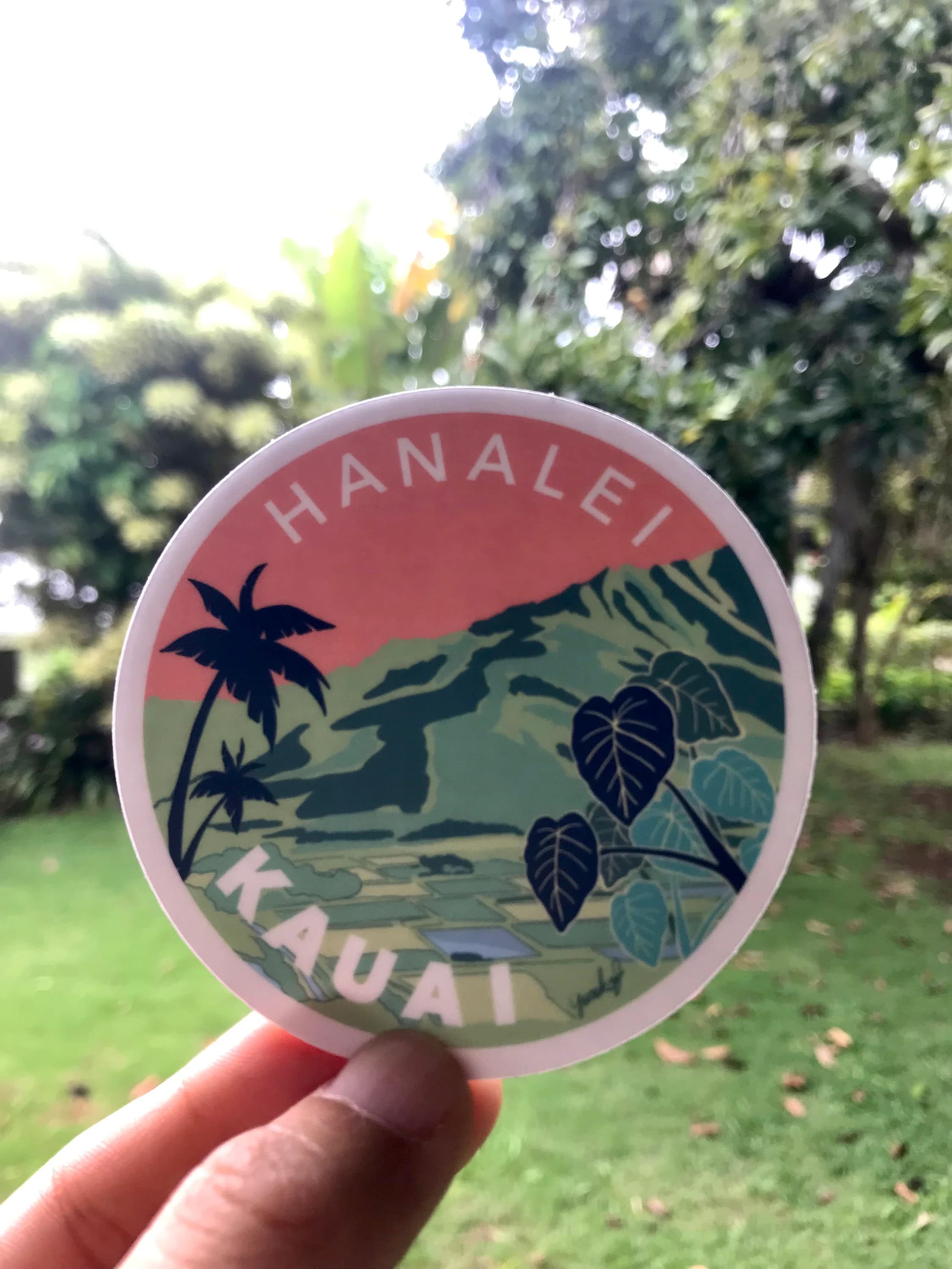 Hanalei Round Sticker - Kauai - image 4