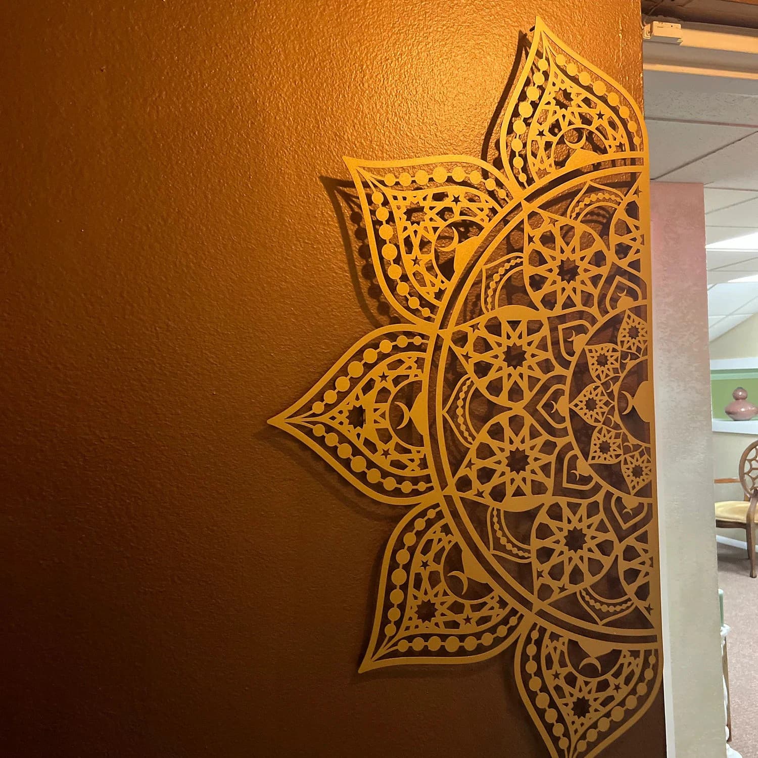 Metal Islamic Mandala Wall Art Hangable in 4 Ways, Arabic Wall Decor, Moroccan Decor, Indian Home Decor, Spiritual Decor, Wall Hangings - image 3