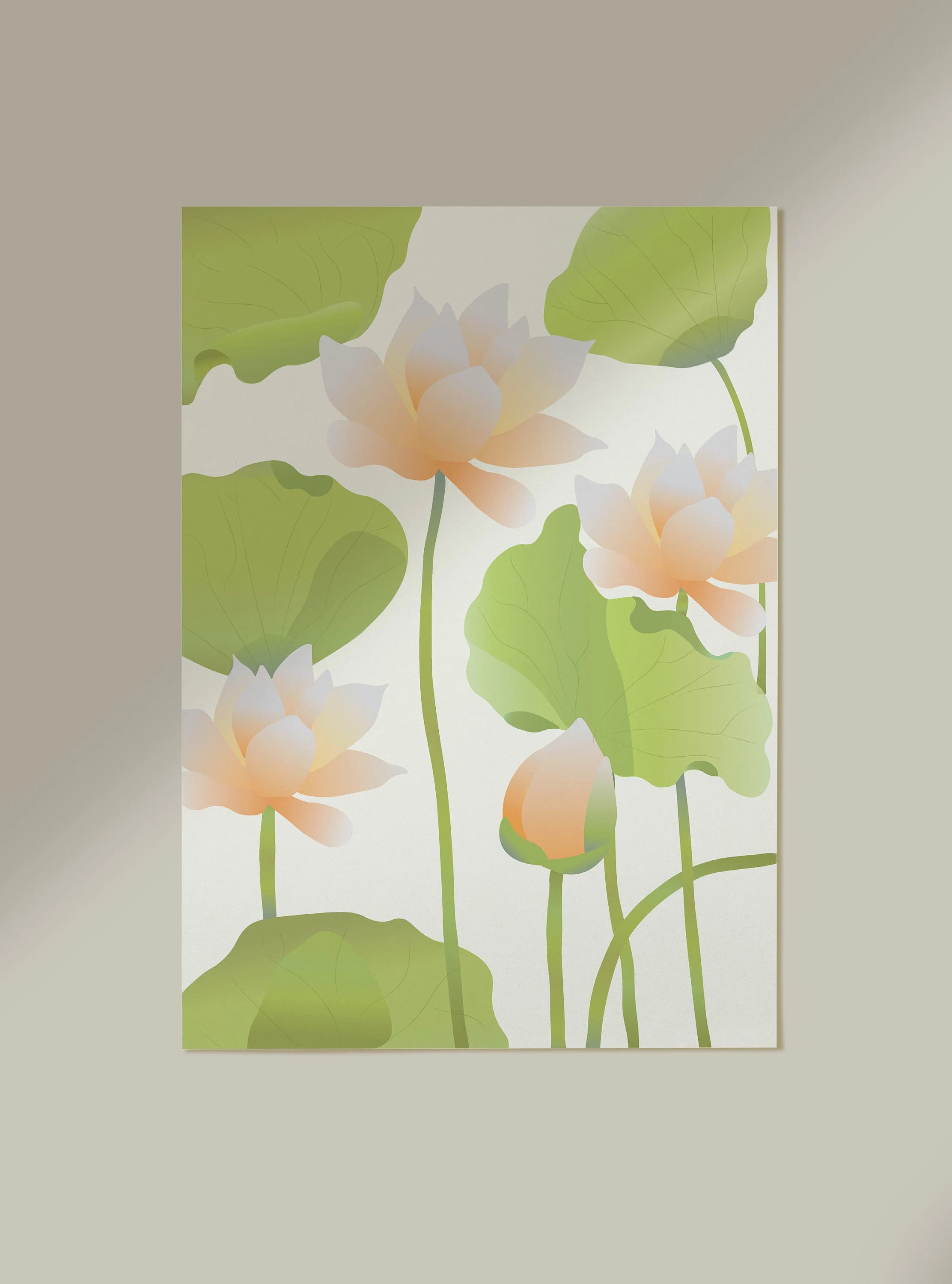 Lotus Wall Art, Traditional Indian Flower Print, Botanical Home Decor - image 4