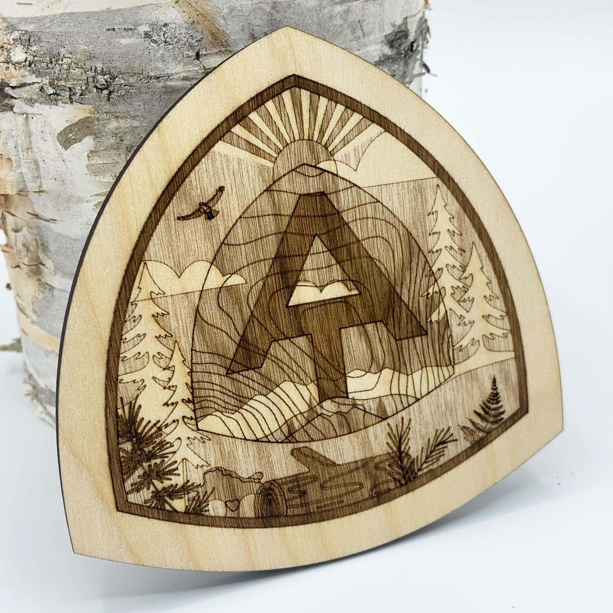 Appalachian Trail Coaster Set of 4 - Laser Engraved Hiking Coasters - image 2