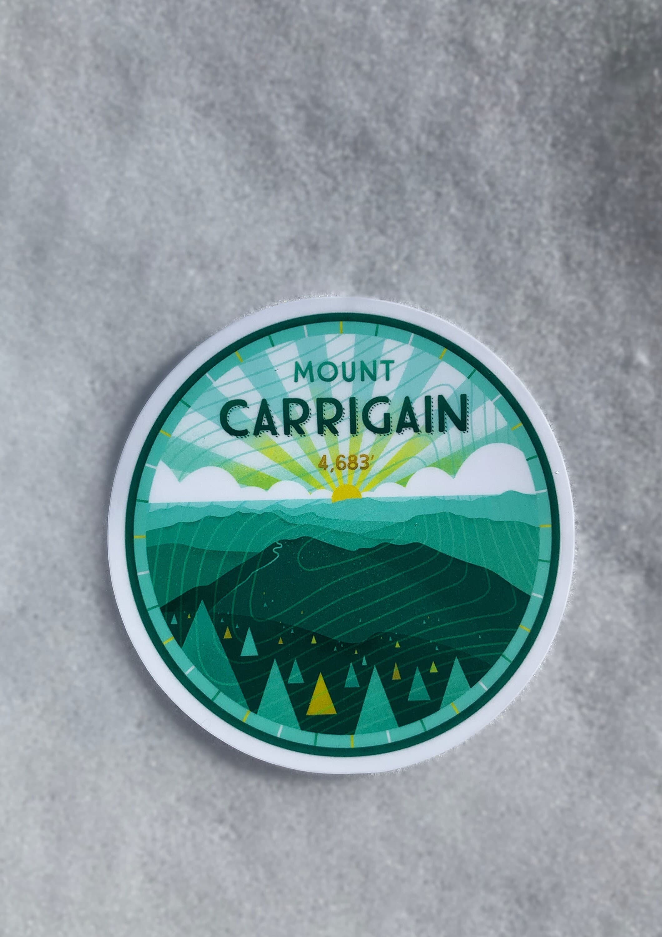 Mount Carrigain Sticker: Pemi Wilderness, NH 4000 Footer - Waterproof UV Decal - image 3