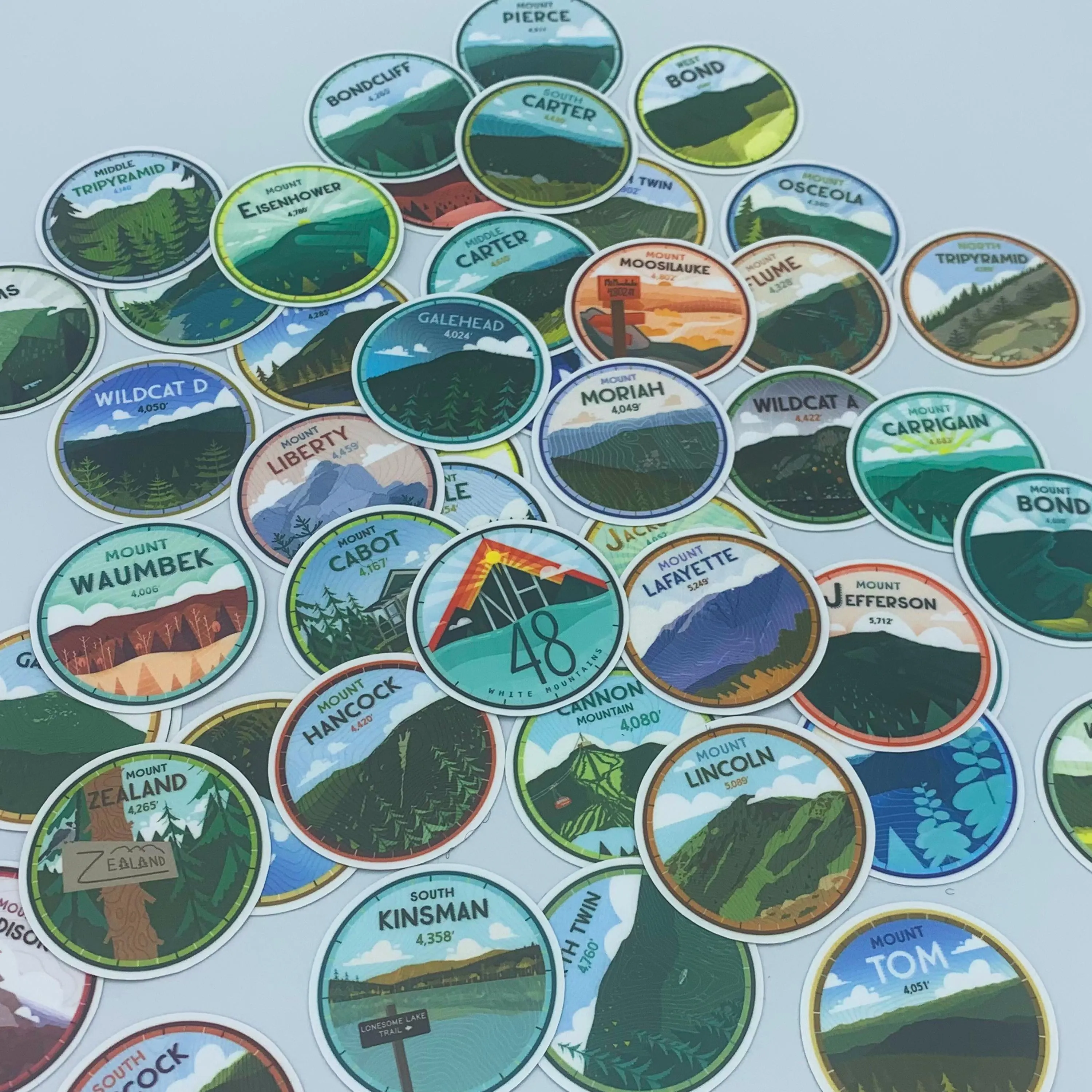 NH48 Hiking Tracker Poster with Mini Stickers: Appalachian Mountain Club - image 5