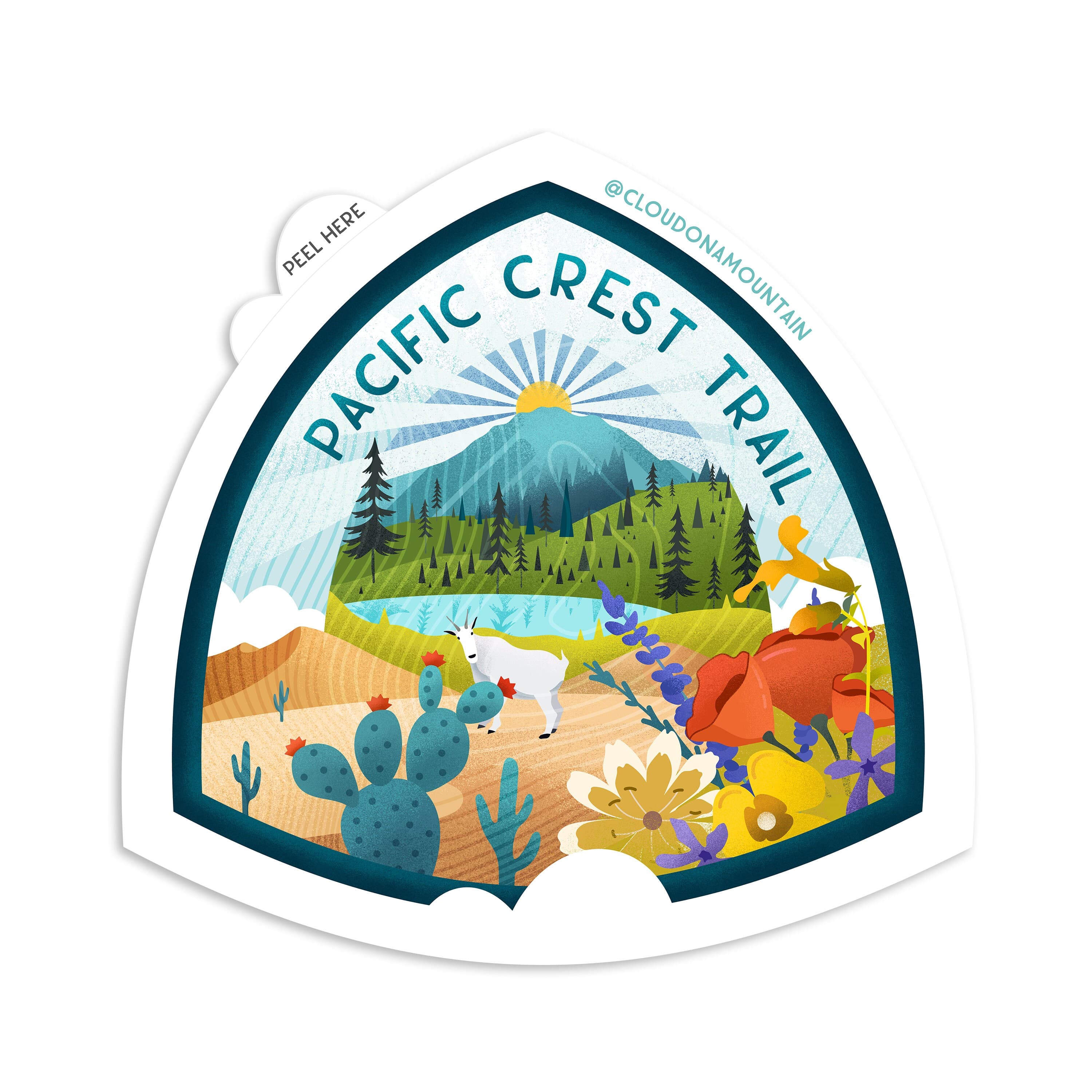 PCT Pacific Crest Trail - Thru Hiking - Vinyl Sticker - image 2