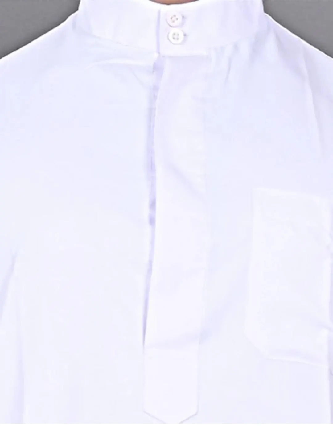 Man White color Cotton Jubba Thobe: Saudi Arabian Style Robe, - image 2