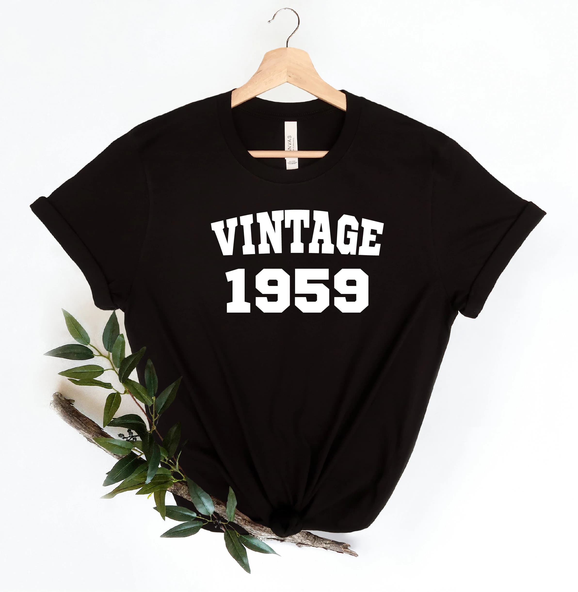 Custom Vintage T-shirt, Personalized 1959 Shirt, 63th Birthday Tshirt, 63th Anniversary Party Tee, 1959 T-Shirt, Gift for Birthday Shirts - image 4