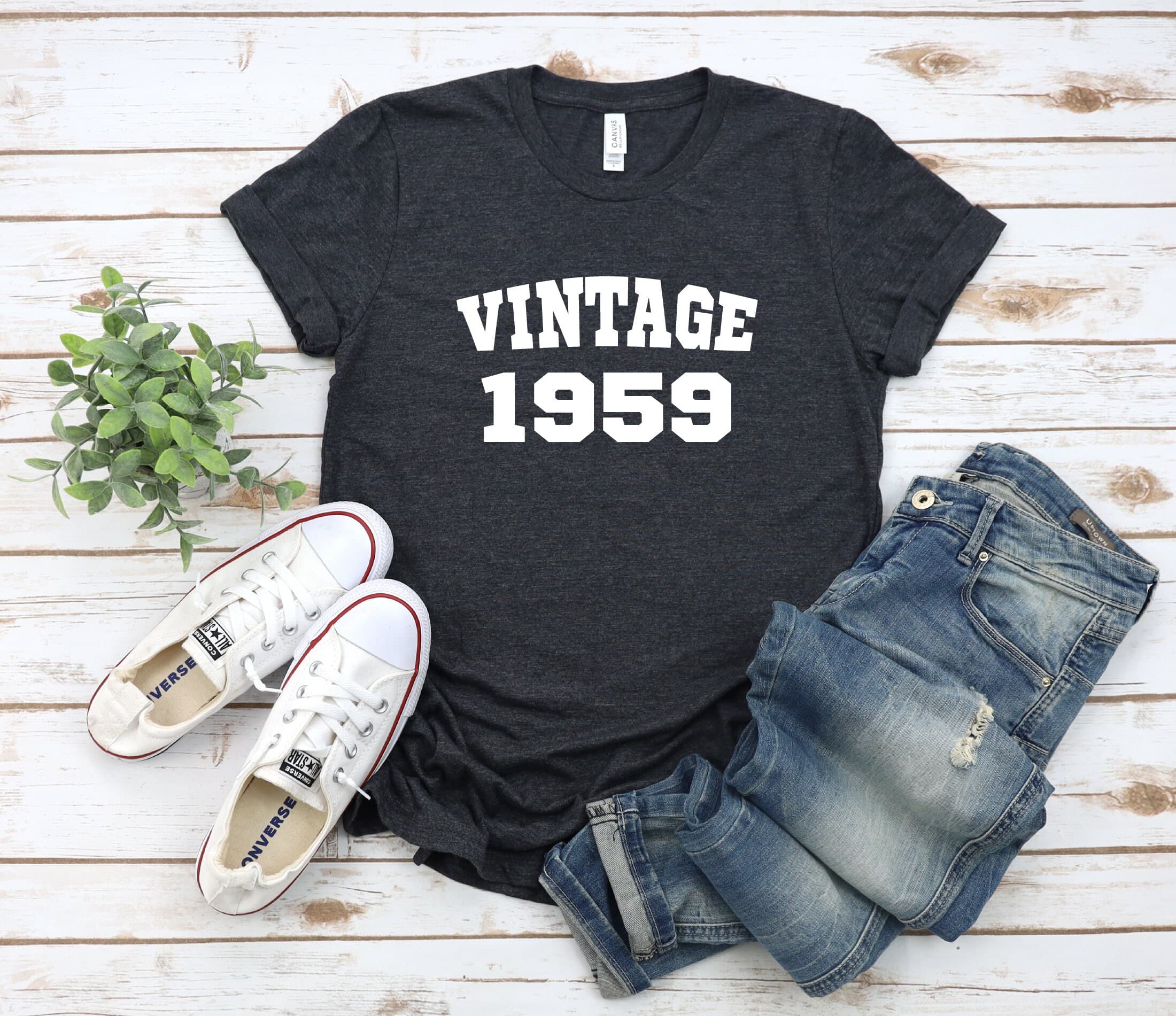 Custom Vintage T-shirt, Personalized 1959 Shirt, 63th Birthday Tshirt, 63th Anniversary Party Tee, 1959 T-Shirt, Gift for Birthday Shirts - image 3