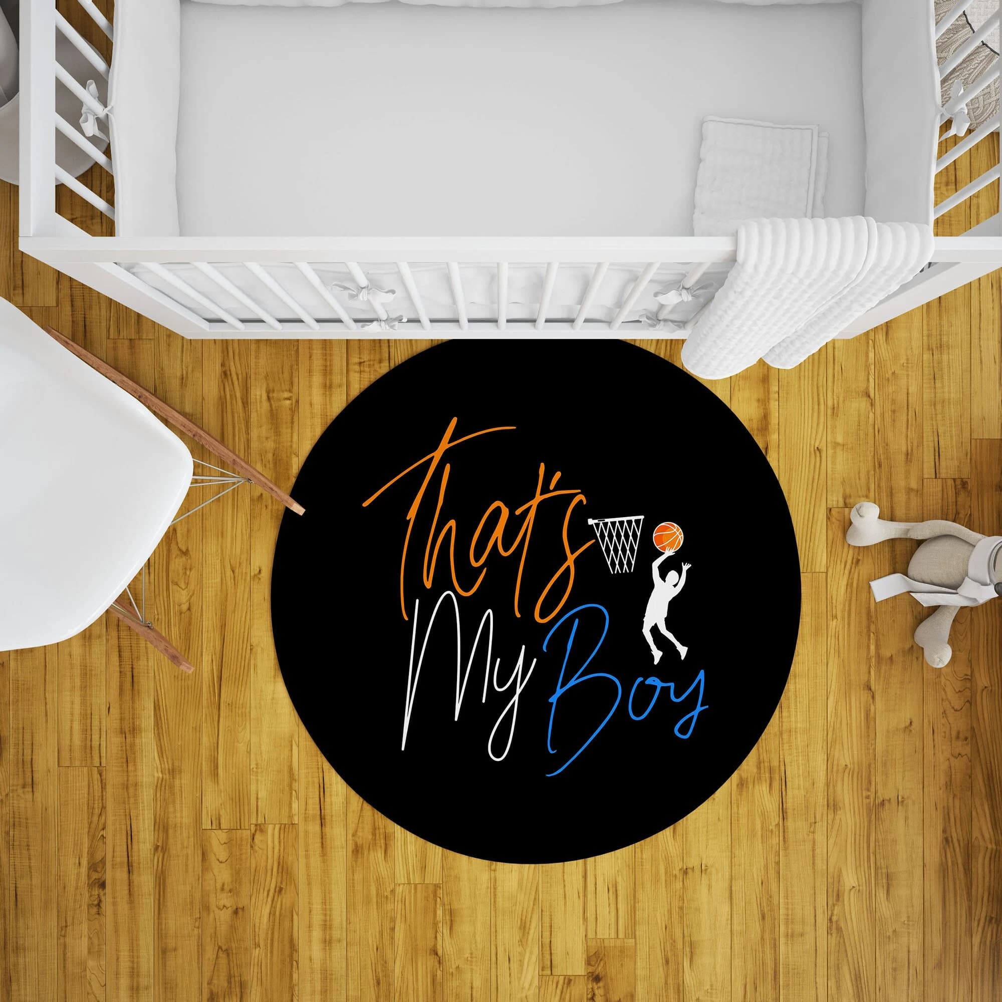 Thats my boy rug, basketball rug, basketball decor rug, gift for him, kids room rug, basketball gift, custom rug,teen rug,custom logo rug - image 2