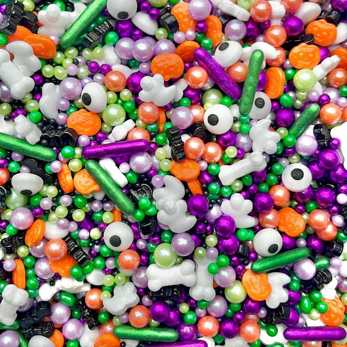 Halloween eyes rods sprinkles vegan green sprinkle ball blend mix for cupcake cake biscuit cookie topper birthday baking decoration piping