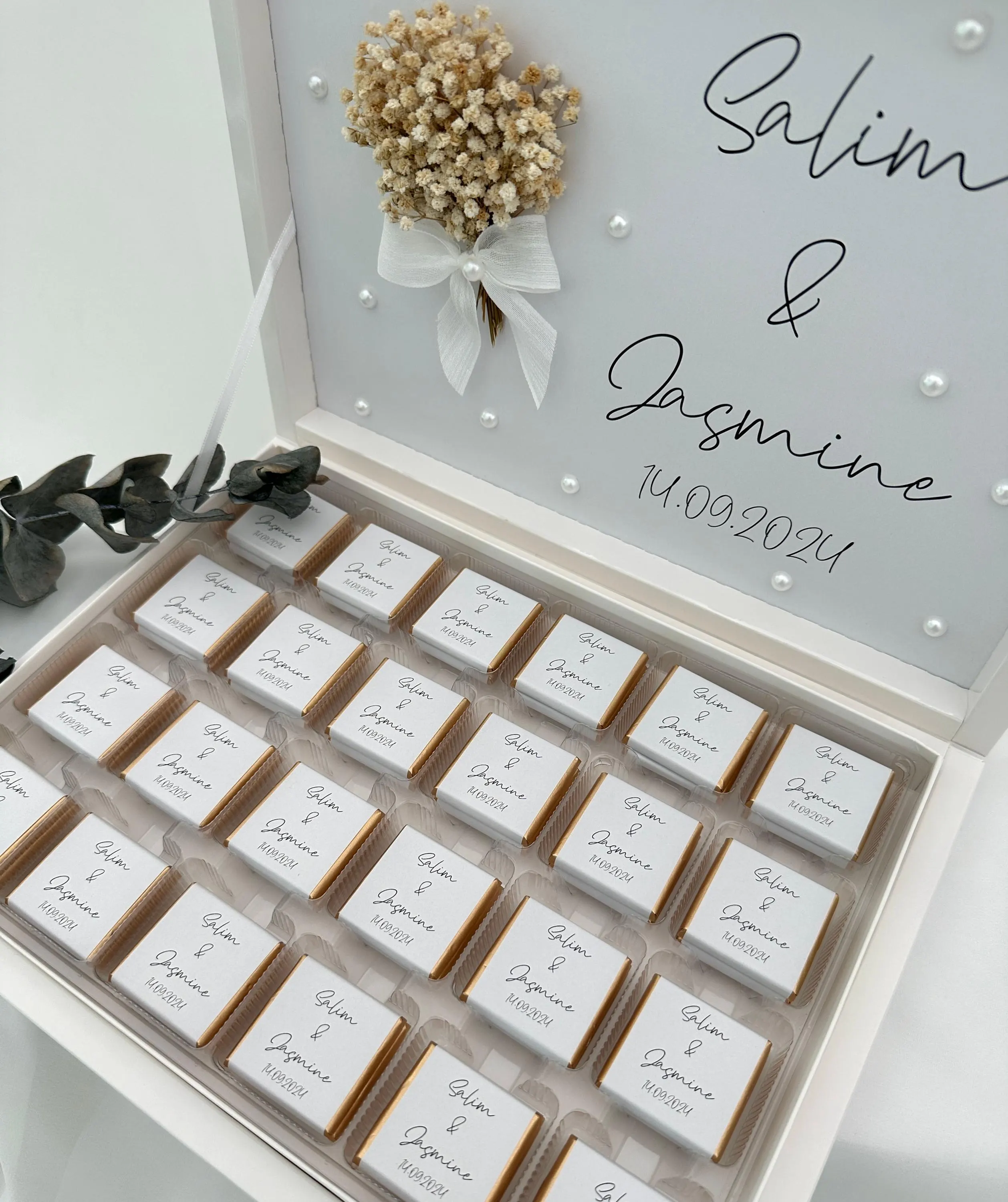 Pearl Wedding Favors Chocolate, Wedding Favors, Engagement Chocolate, Wedding Chocolate, Luxury Box Chocolate, Pearl Favors - image 5
