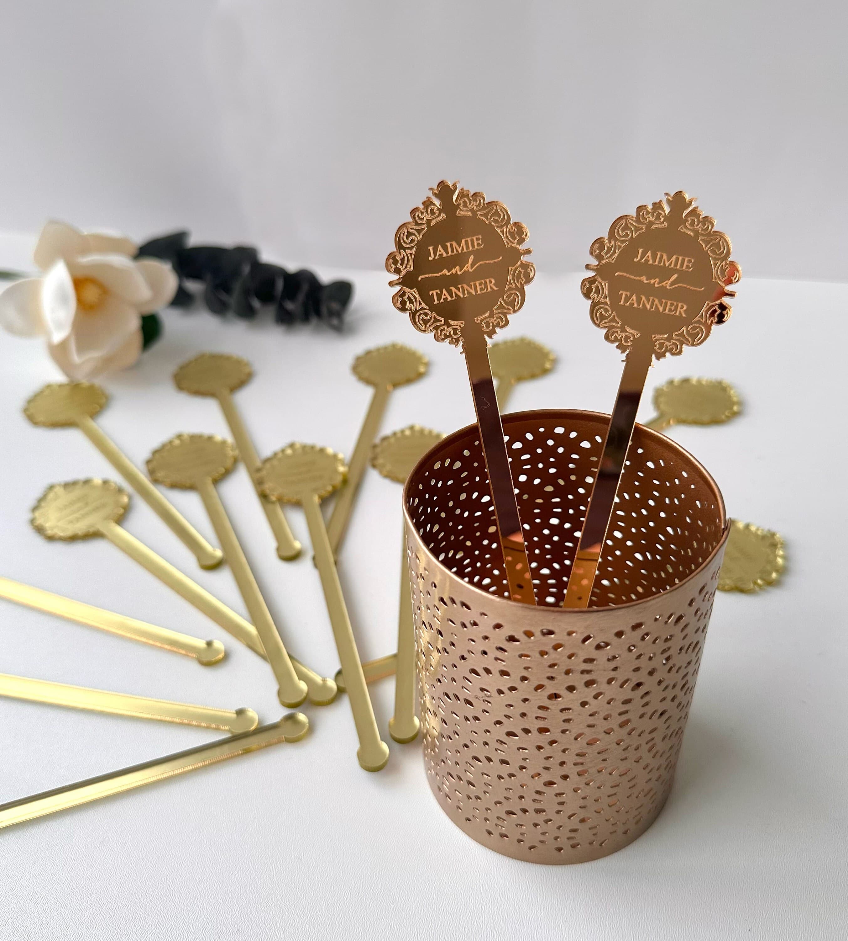 Drink Stirrers, Wedding Drink Stirrers, Personalized Drink Decors, Wedding Decors, Event Decors, Personalized Drink Stirrers - image 5
