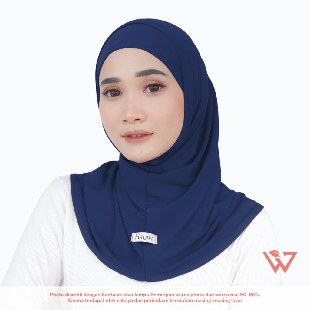 Navy Hijab Sport for Women to Training, Running, and Gym | Instant Hijab Ready to Wear