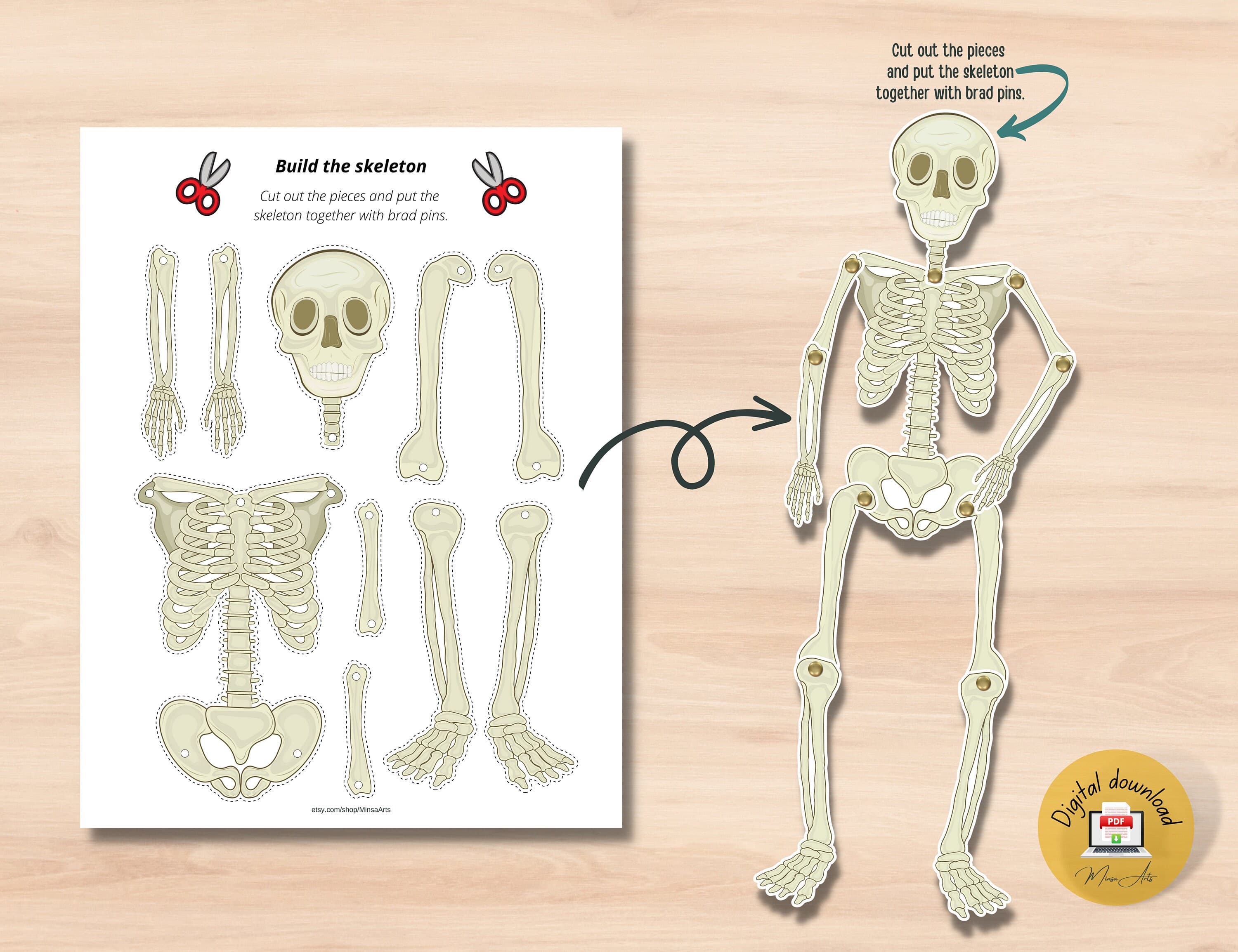 This skeleton activity printable is great for kids of all ages and makes a great addition to your Halloween decor