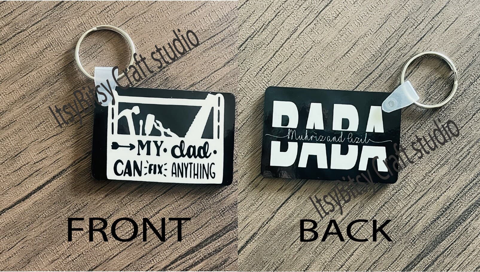 Personalized Father's Day Keychain: Custom Picture MDF Keychain - image 5