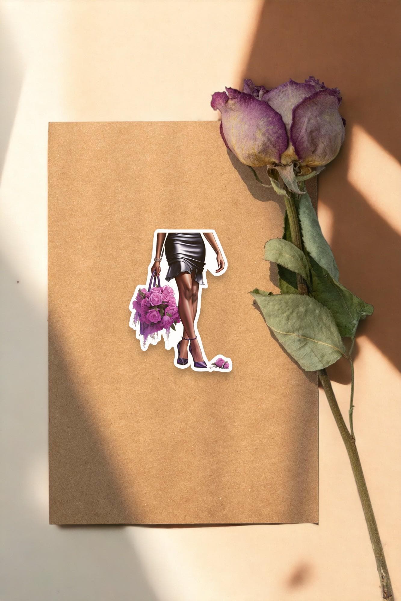 Pretty Girls Walk Like Sticker, Black Girl Sticker, African American Kindle Sticker, Spring Summer, Black Girl Aesthetic, Fashion Doll - image 2