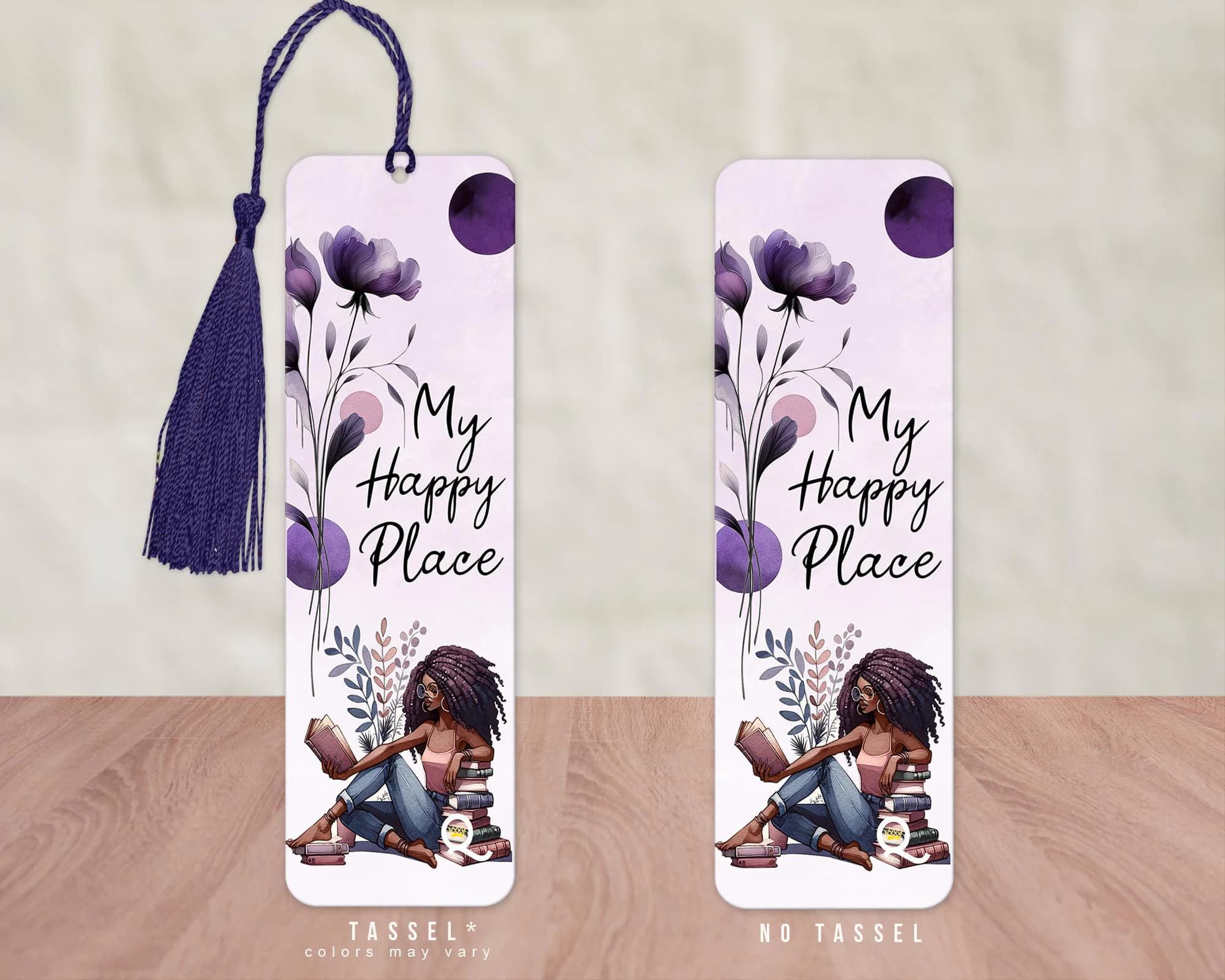 Black Girl Happy Place Bookmark, Black Woman Who Loves to Read, Book Accessory, African American Book Lover, Bookworm, Book Club, Bookish