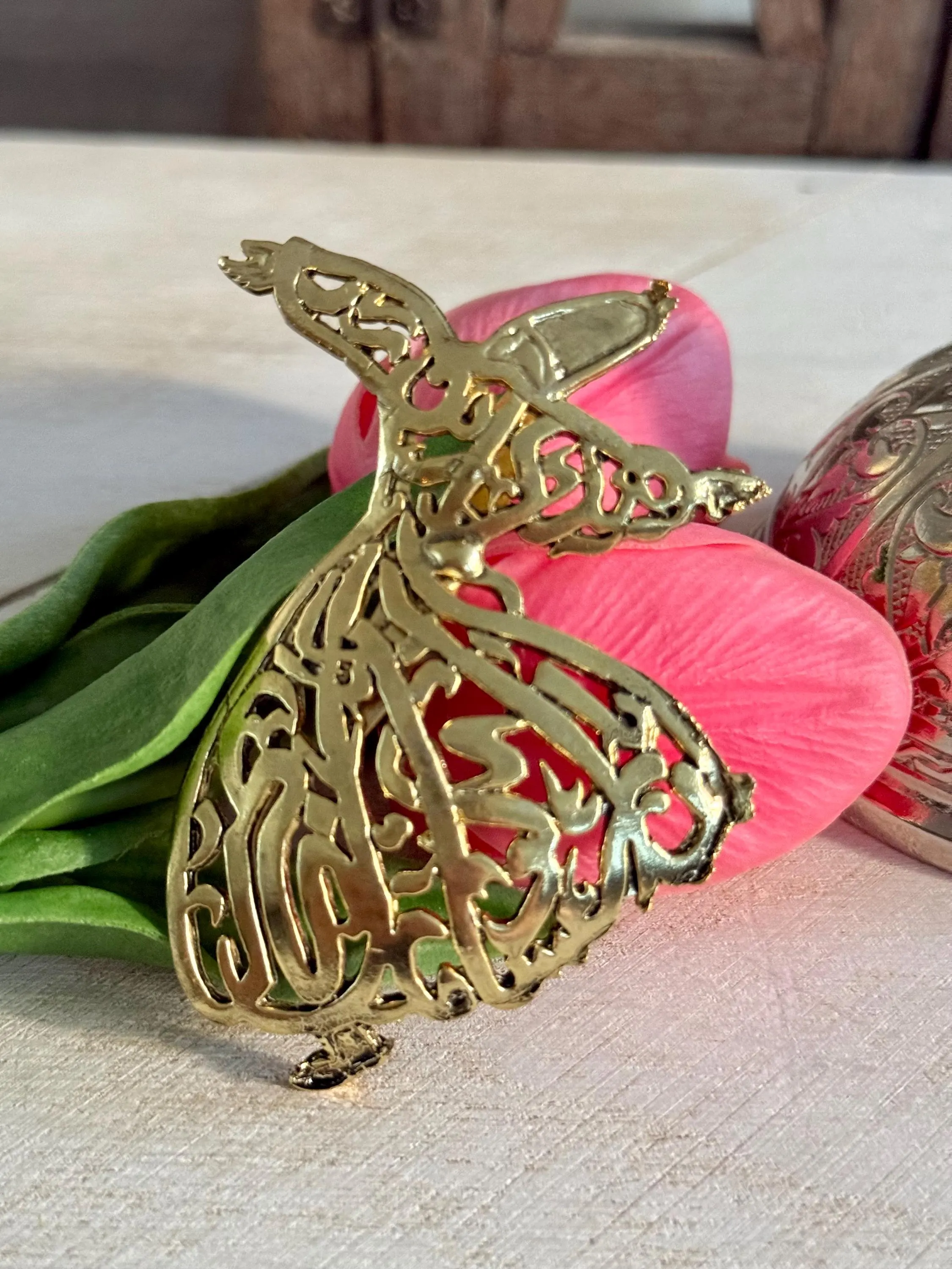 Whirling Dervish Brooch | Rumi Sufi Inspired Pin - image 4