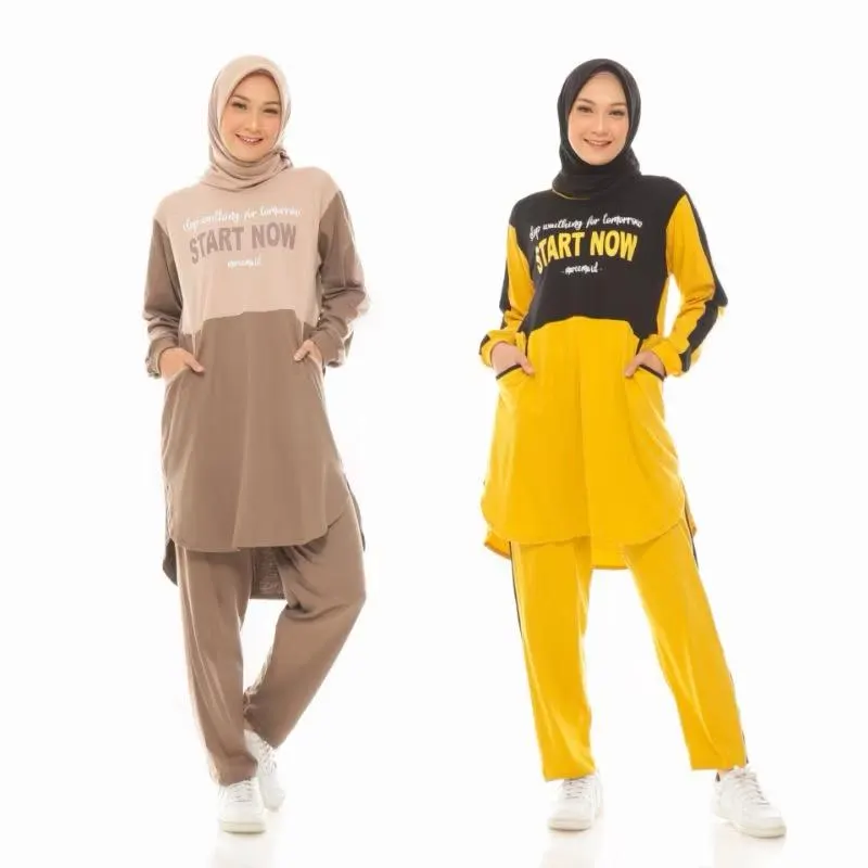 Modest Two Piece Set for Women, Muslim Tunic and Pants Set, Hijab Friendly Casual Wear, Long Sleeve Lounge Outfit - image 5
