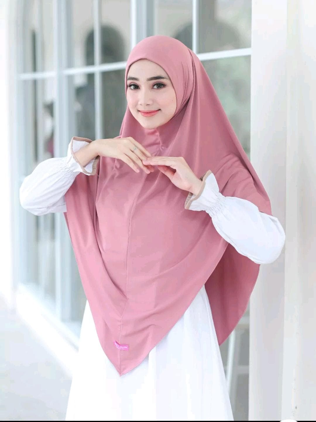 Hijab Khimar daily wear jilbab slip on islamic head covering hijab prayer - image 4