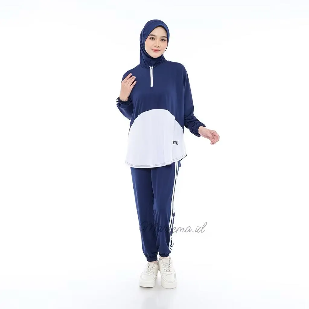 Modest Muslim Sportswear Set with Built-In Hijab | Islamic Activewear for Women | Long Sleeve Workout Outfit | Modest Gym Wear | Jogging Set - image 5