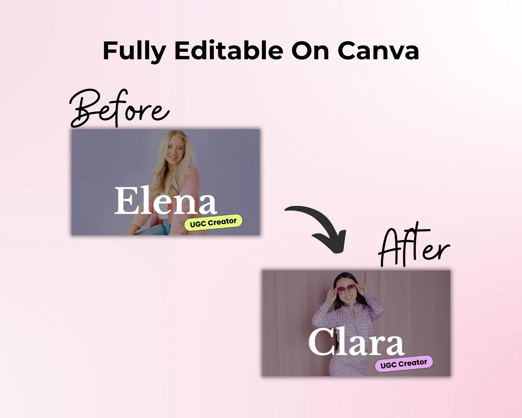 Ugc Portfolio Website Template, Editable On Canva, Pink Content Creator Website, Digital Download - image 4