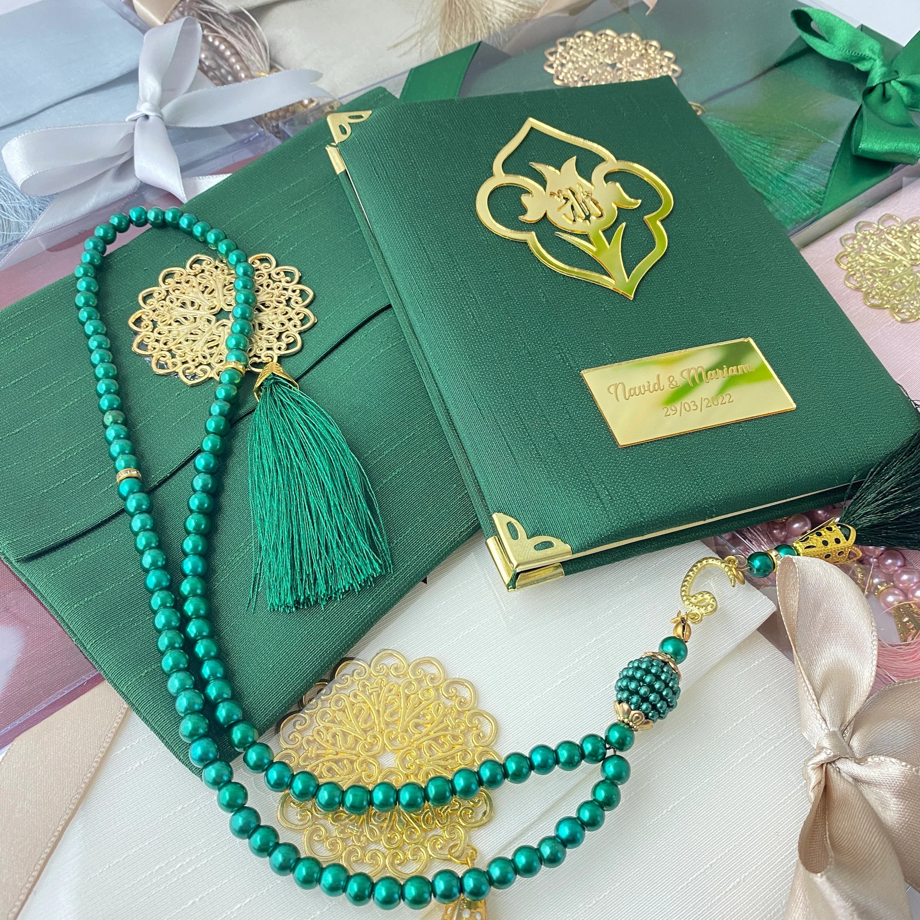 Pink Arabic Dua Book Set: Yaseen, Pearl Tasbih, Islamic Favors - image 5