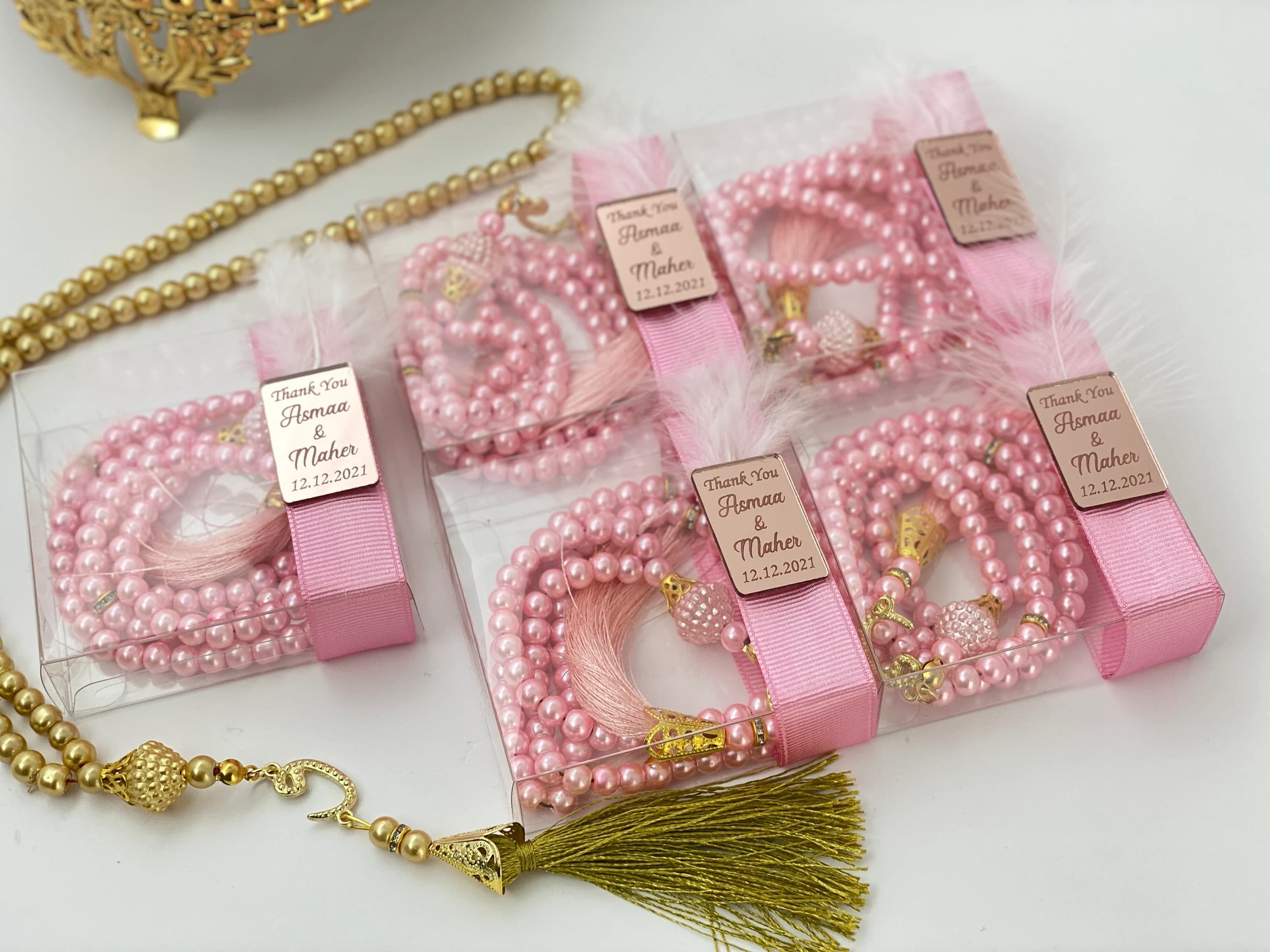 Personalized Islamic Tasbih: Muslim Wedding Favor, Hajj Umrah Gift