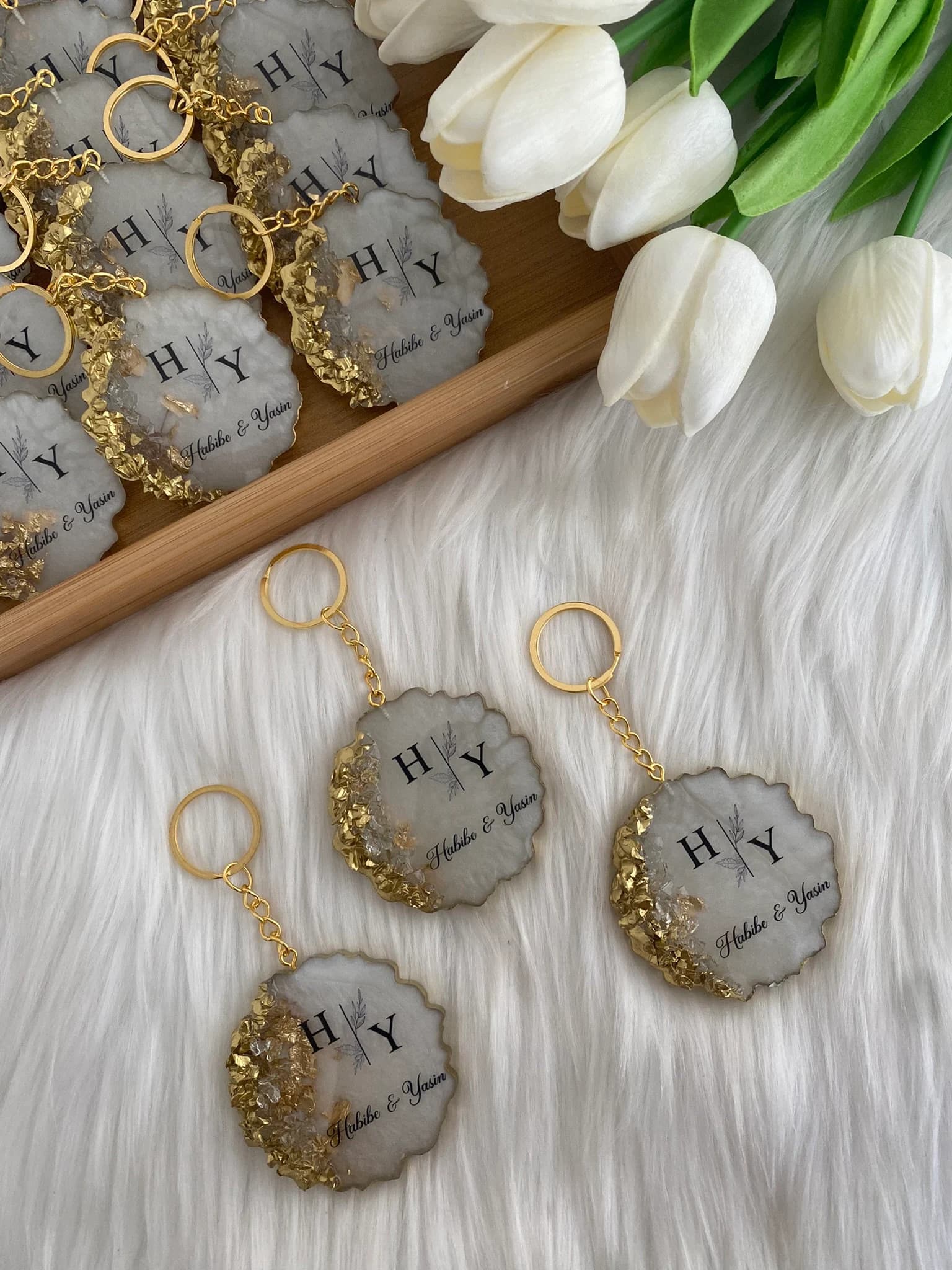 Wedding Favor, Wedding Keychain, Epoxy keychain , Engagement Favor, Anniversary Favor, Henna Favor; Henna Night Gift - image 3