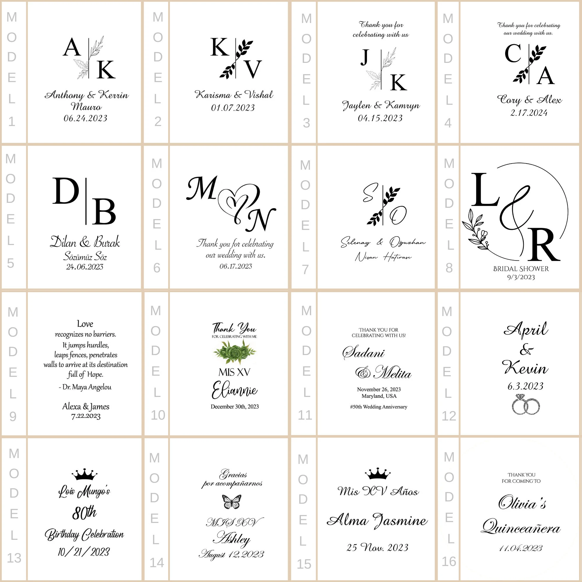 Burgundy Gold Personalized Wedding Candle Favors, Candle Favors, Wedding Souvenir for Guests, Thank You Favor Bulk, Bridal Shower Favor - image 2