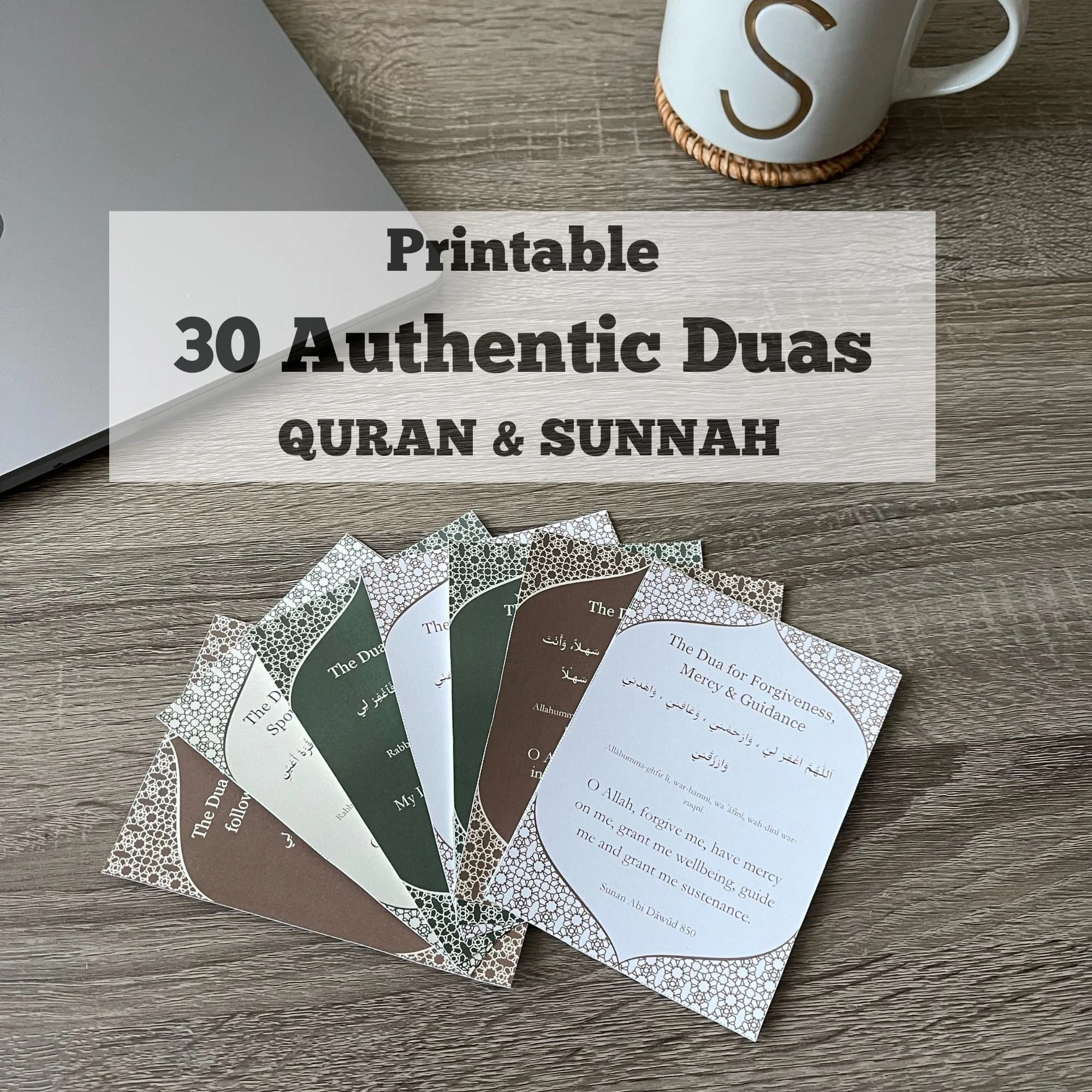 30 Islamic Dua Flash Cards: Quran & Sunnah (Digital Download) - image 3