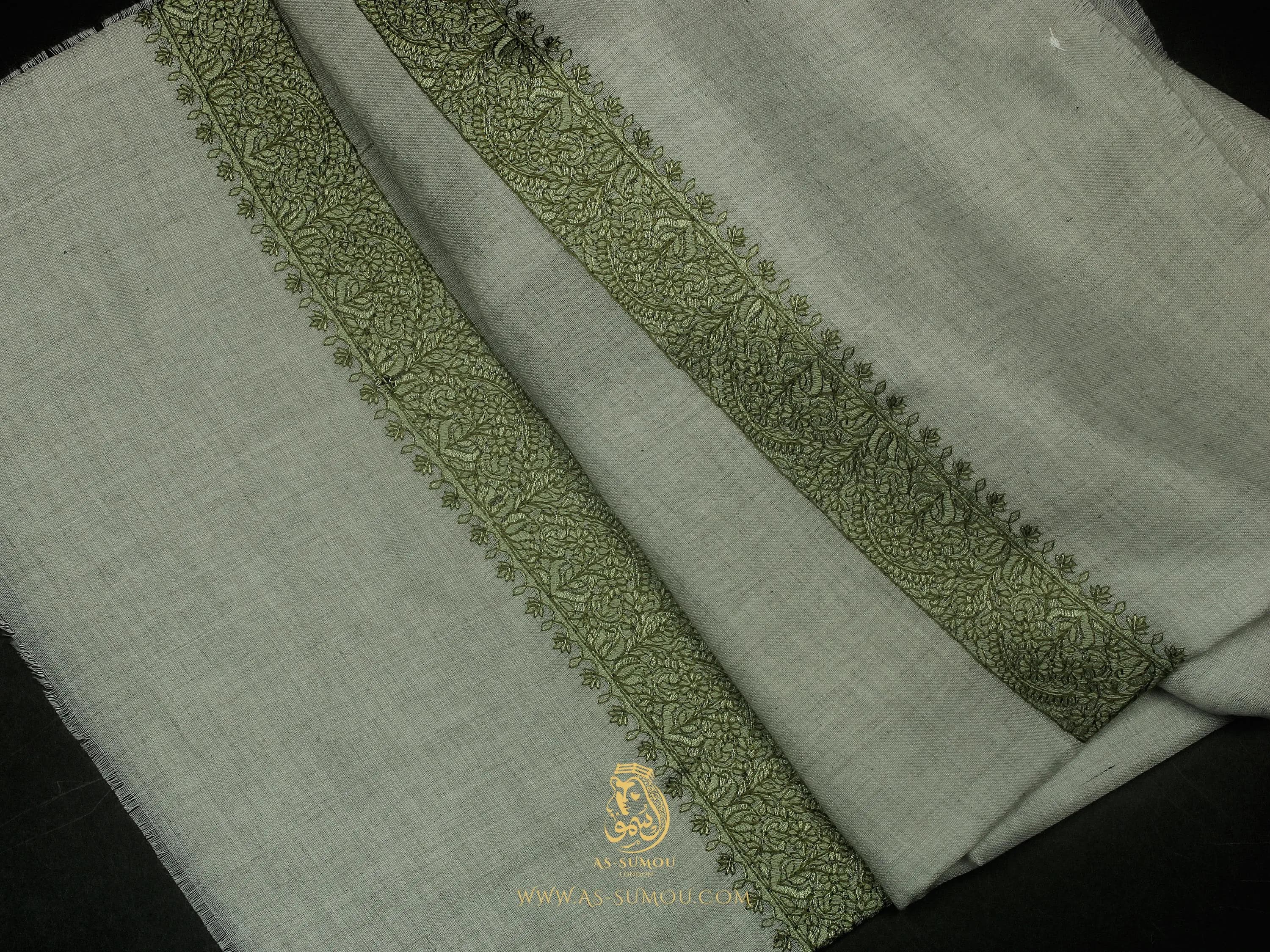 Stone Colour Authentic Yemeni Shemagh Rare Embroidery Headscarf Amazing Keffiyeh Imamah Unique Islamic Arabic Attire Outfit Premium Quality - image 3
