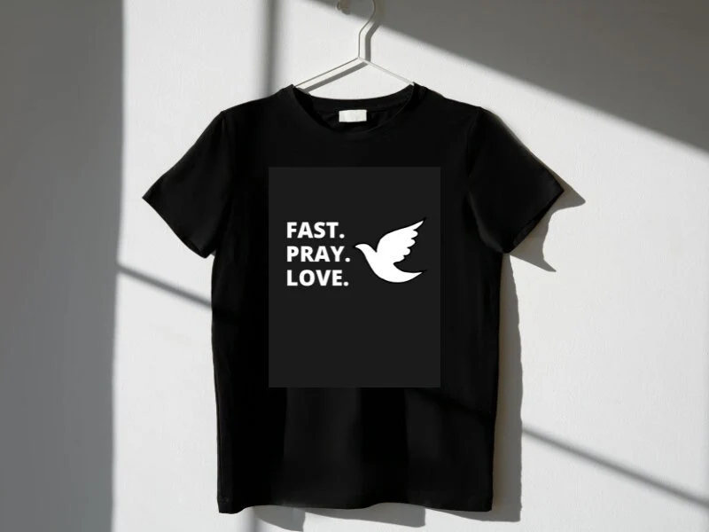 Fast. Pray. Love. Dove Ramadan Shirt Gift Women