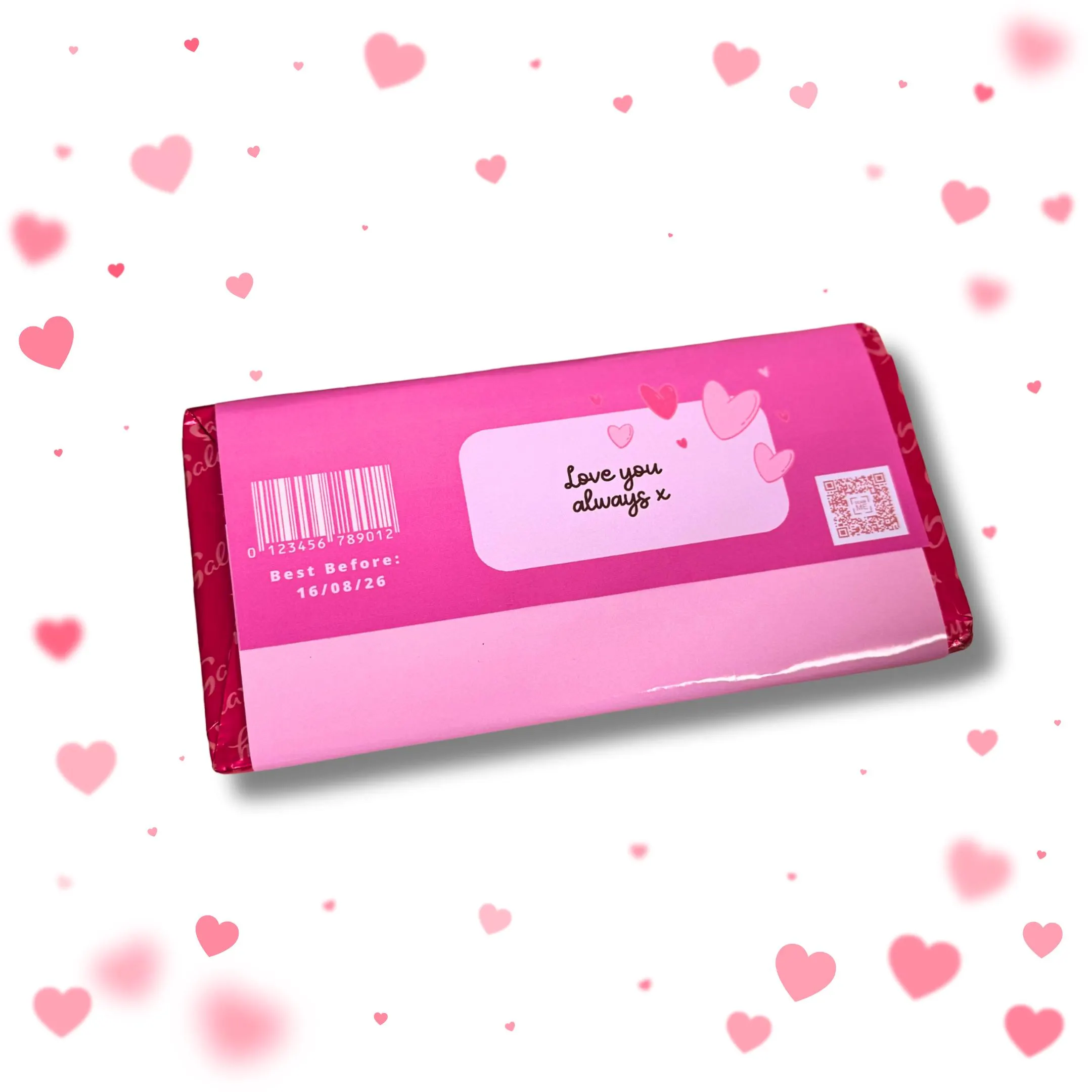 Pink Valentines Personalised Galaxy Bar Wrapper - WRAPPER ONLY - image 4