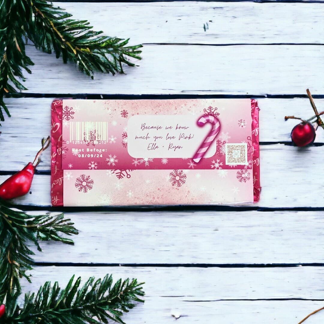 Personalized Teacher Christmas Chocolate Bar: Pinkmas Galaxy Gift - image 3