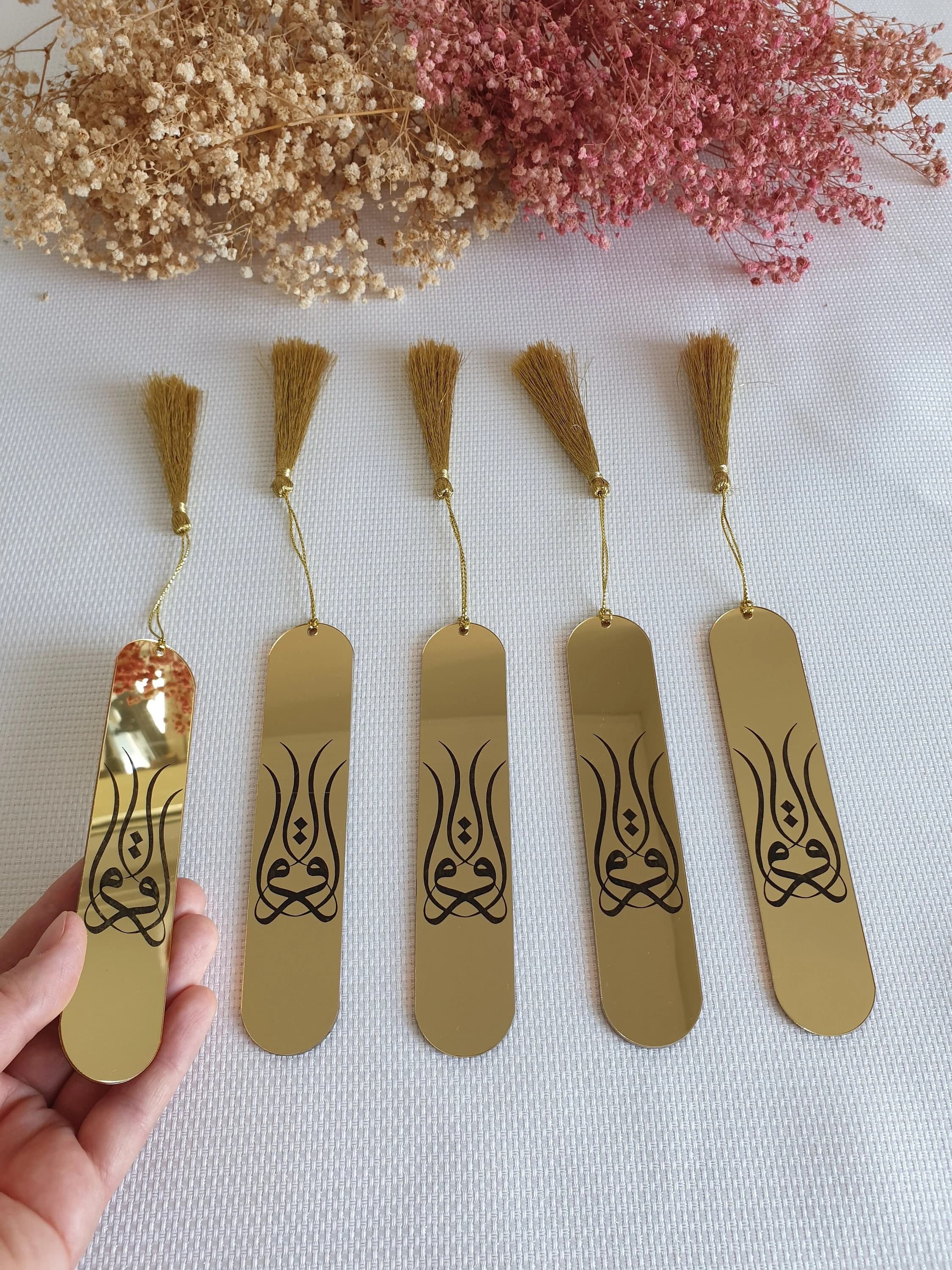 Acrylic Mirror Quran Bookmark: Islamic Gift with Tassel - image 3