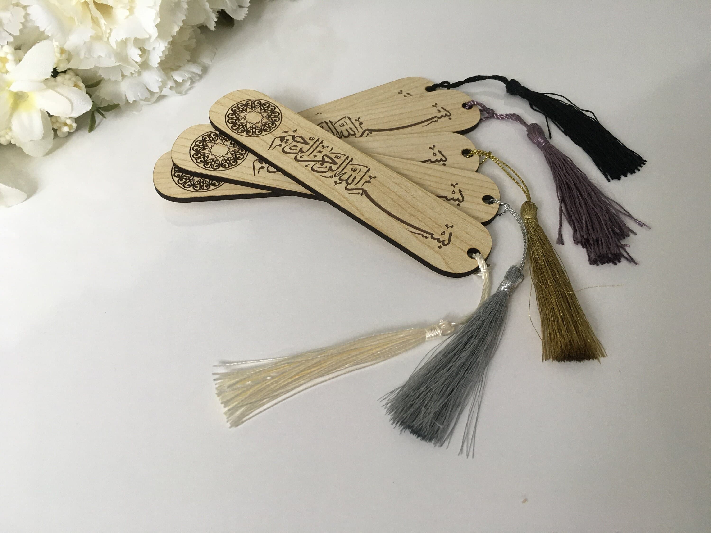 Islamic Wooden Bookmark: Basmala Iqra Arabic Calligraphy, Ramadan Gift - image 4