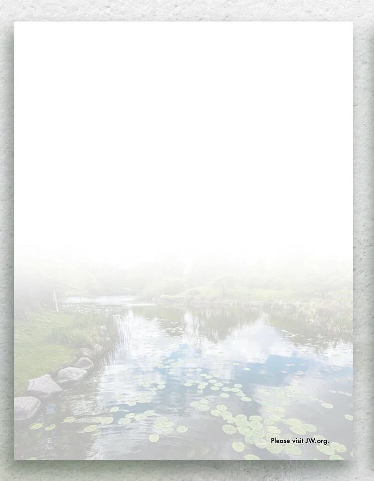 Lily Pond JW Instant Downloadable Stationery - image 2