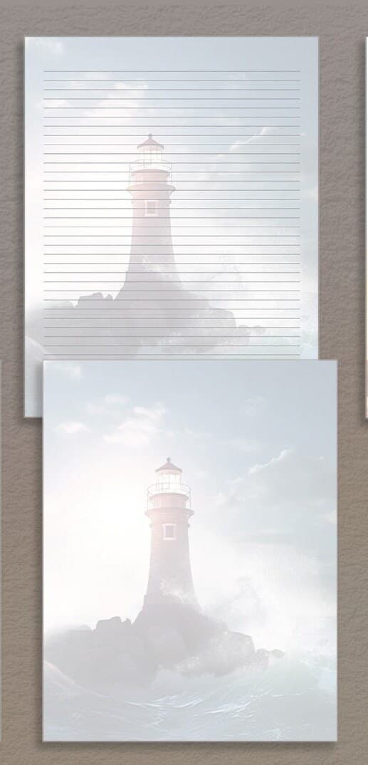 JW Downloadable Stationery Lighthouse Collection 8 pieces total - image 3