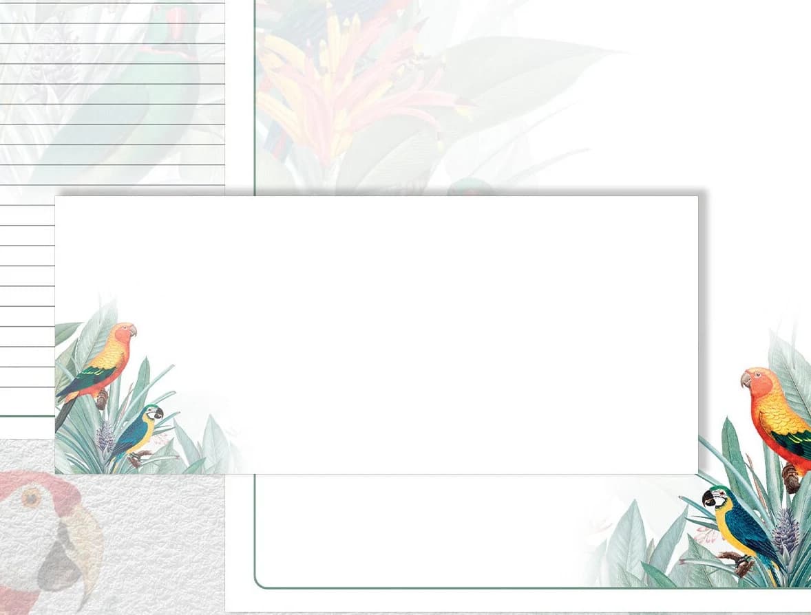 Macaw Theme - JW Downloadable Letterhead Stationery Set - image 5