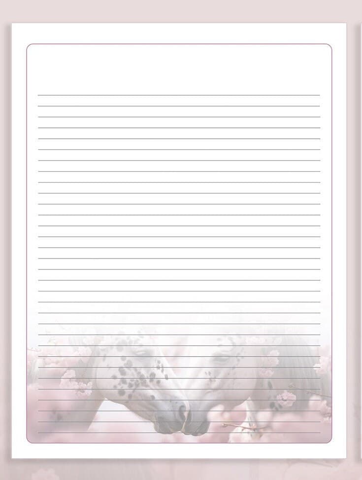 INSTANT Downloadable JW Stationery - Horses-2 - image 2