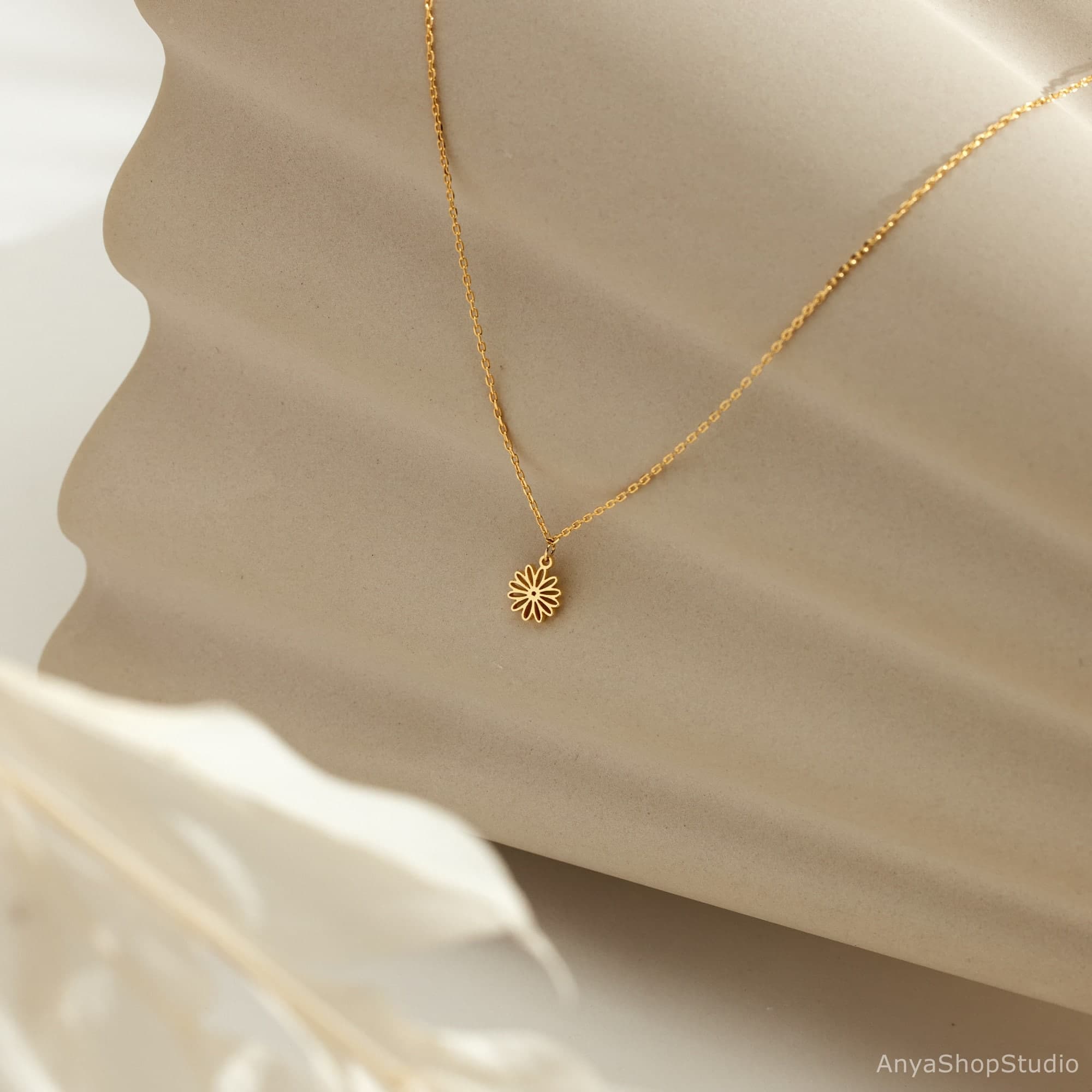 Personalised Tiny Birth Flower Necklace, Multiple Birthflower Necklace, Birthflower Drop Necklace, Mothers Necklace, Gift for Her - image 2