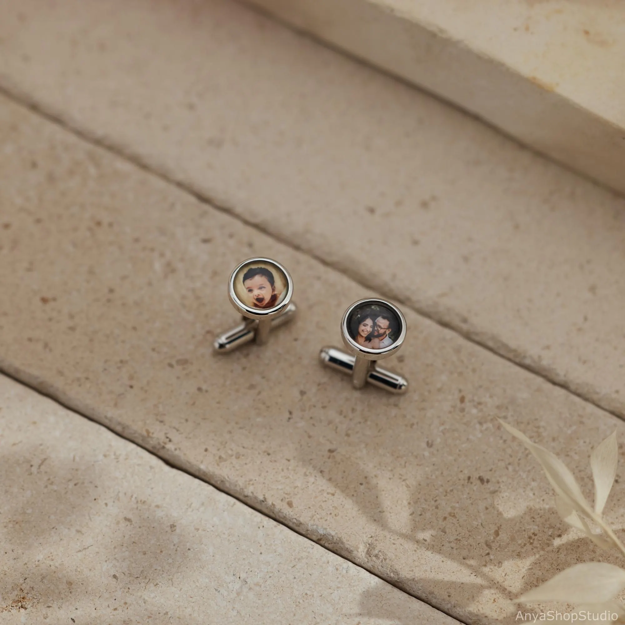 Custom Photo Men Cufflinks, Personalised Engraved Cufflinks, Wedding Groomsmen Gift, Birthday Gift for Dad, Anniversary Jewelry for Him - image 5