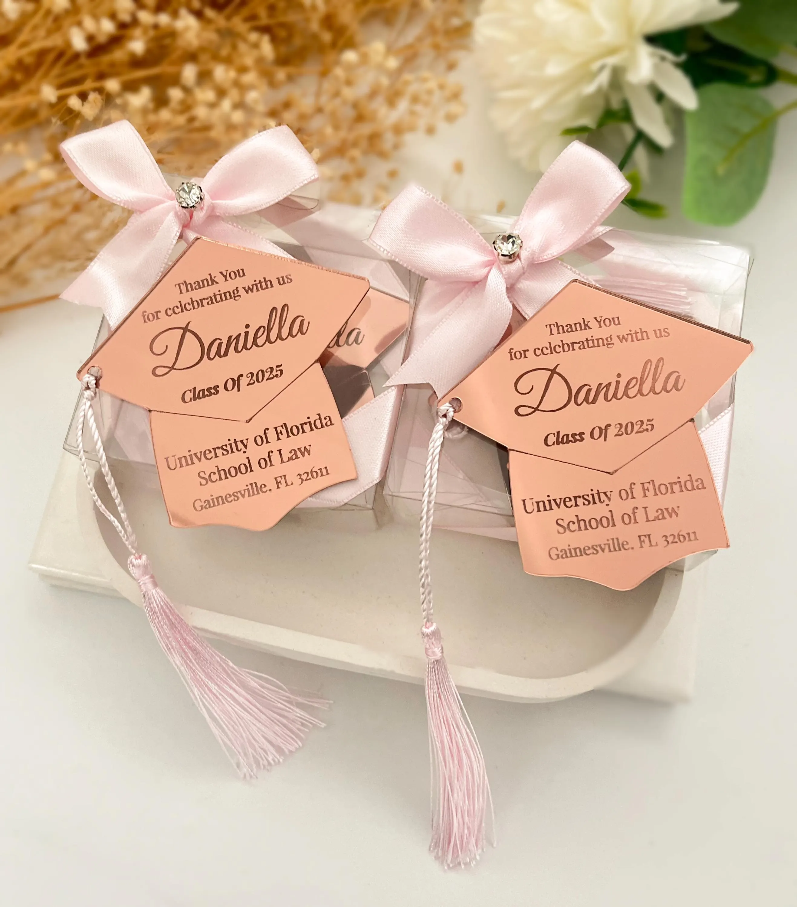 Personalized Graduation Magnet Favors, Class of 2026, Acrylic with Tassel - image 5