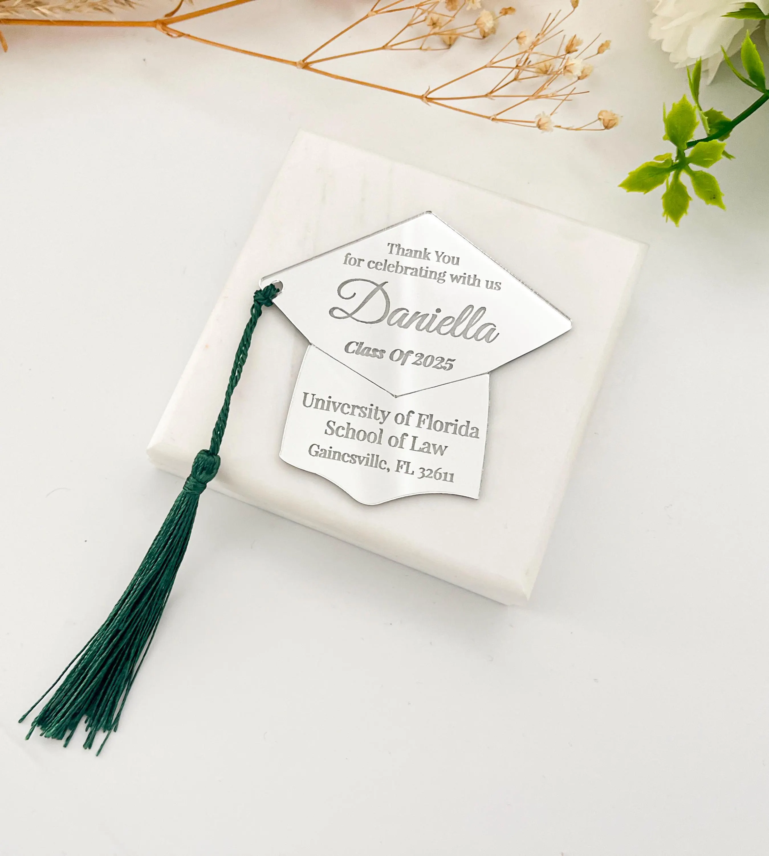 Personalized Graduation Magnet Favors, Class of 2026, Acrylic with Tassel - image 2
