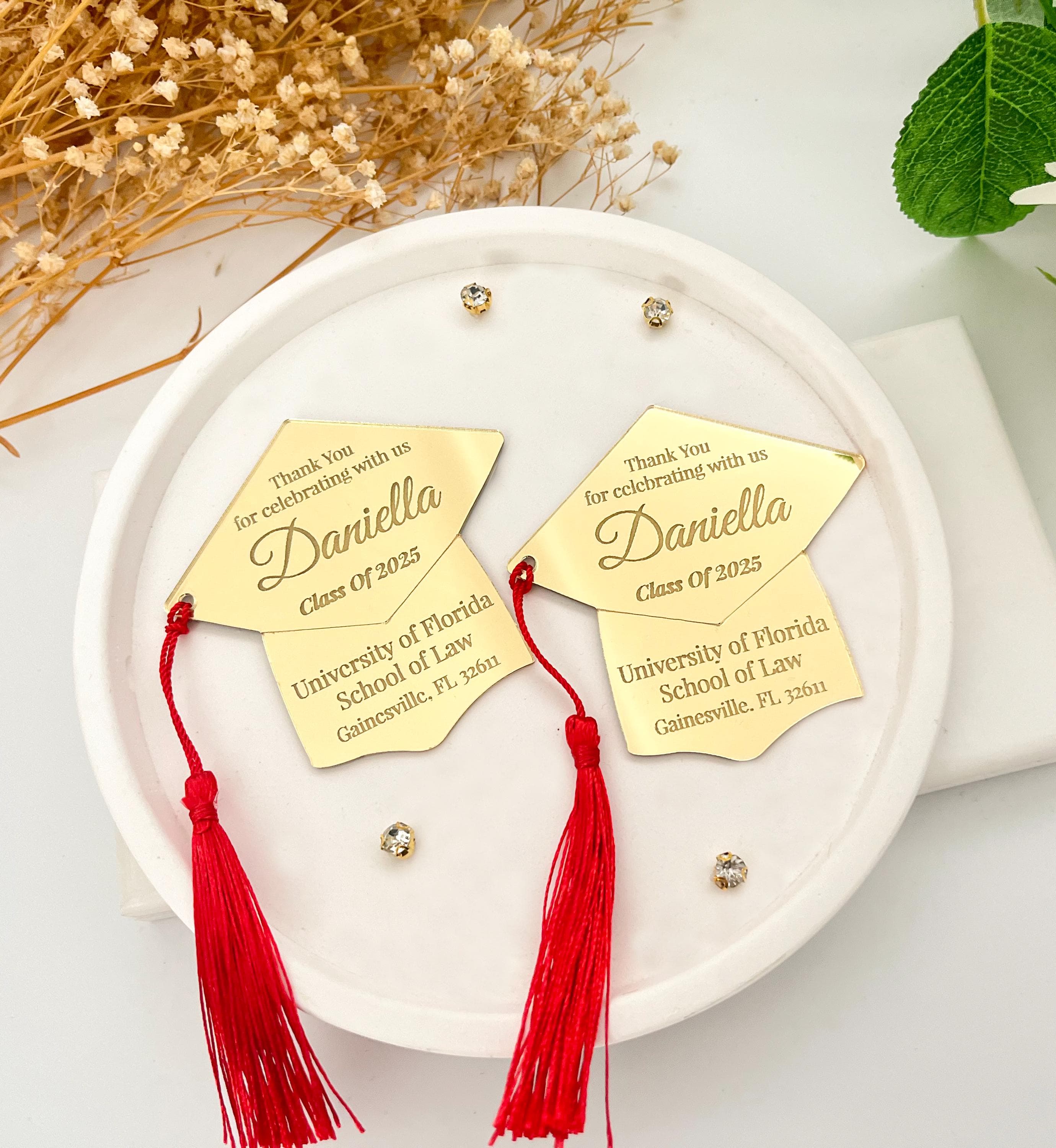 Personalized Graduation Magnet Favors, Class of 2026, Acrylic with Tassel - image 4